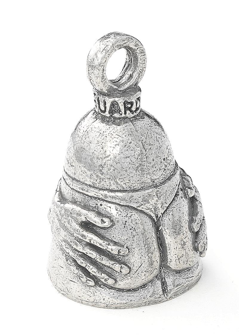 Guardian Bell Campana Portafortuna Moto Con Portachiavi - Fatto In USA In Peltro - Regalo Per Motociclisti