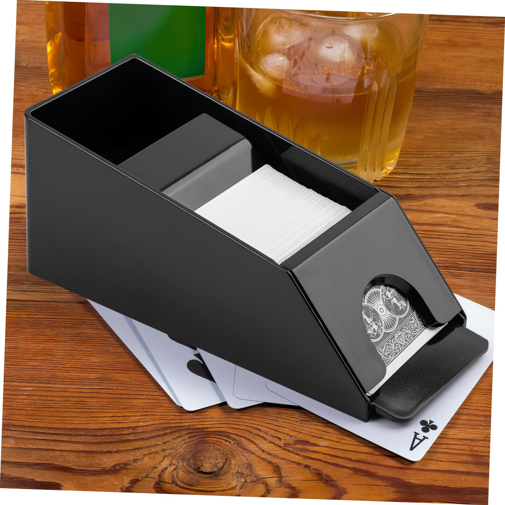 WOONEKY Distribuidor de Cartas de Plástico Reutilizable para Mesa Compacto y Duradero con Bordes Redondeados para Repartir Cartas Fácilmente Poker y Blackjack