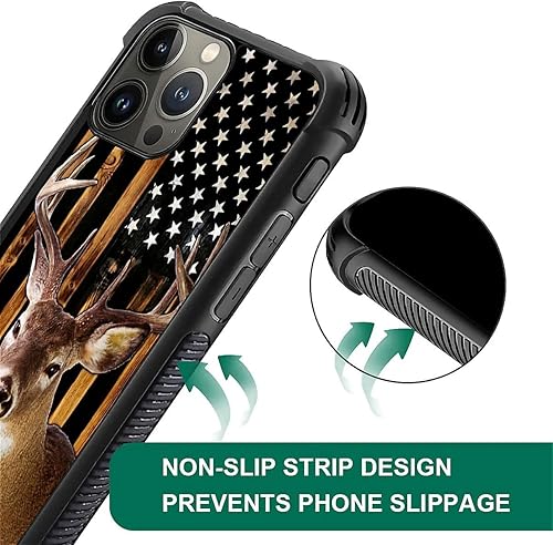 Vista 138 de Funda compatible con iPhone 13 Pro, diseño de patrón para iPhone 13 Pro, fundas para mujeres y niñas, Betsy Ross 13 estrellas de madera con bandera