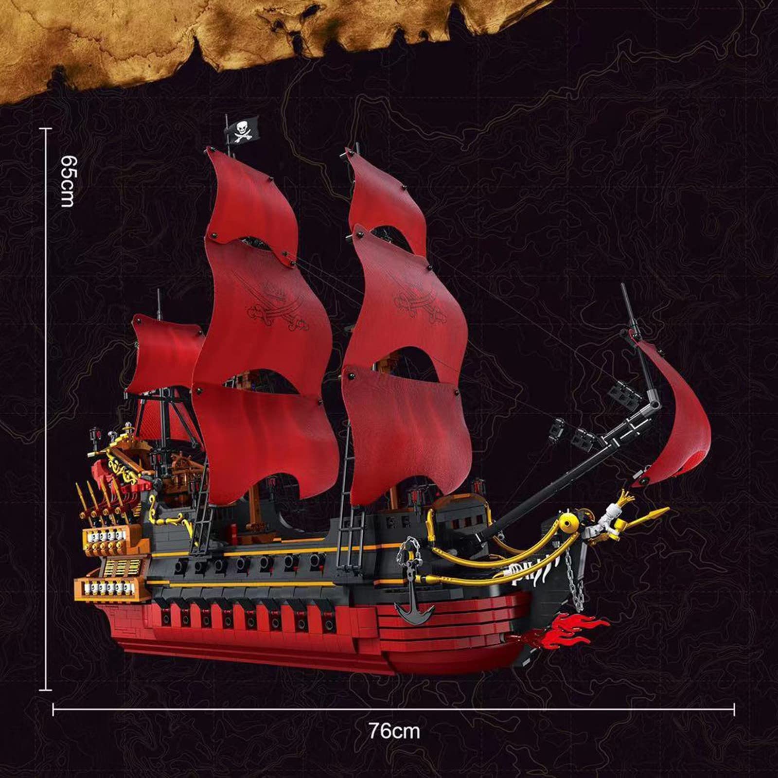 Amazon.co.jp: 海賊船ビルディングブロック3694個MOCクイーンアンズ