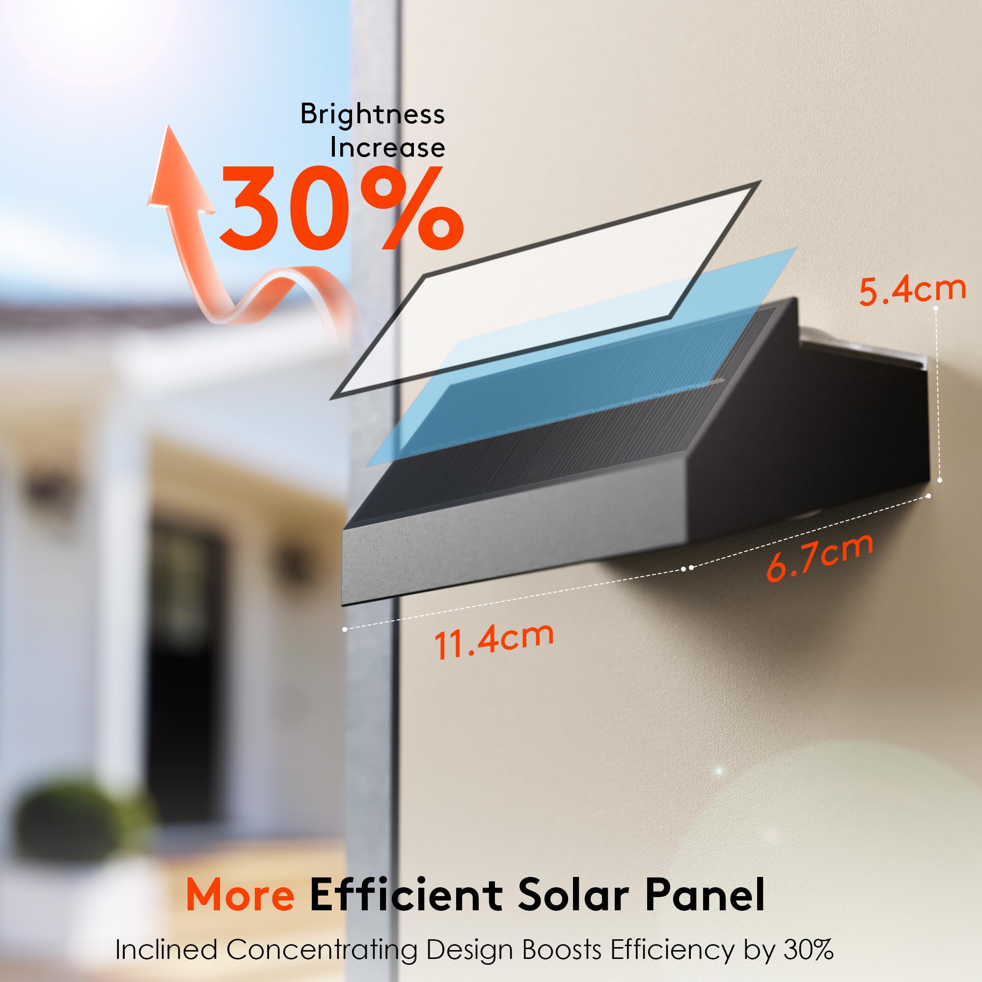 Quntis Solar Wandleuchte Außen 8er Set Up & Down 12 Lichtmodi Warmweiß RGB | 6 LEDs Solarleuchten IP44 Wasserdicht Solar Zaunbeleuchtung Solarlampen für Garten Balkon Terrasse Zaun Hof Mauer Treppe