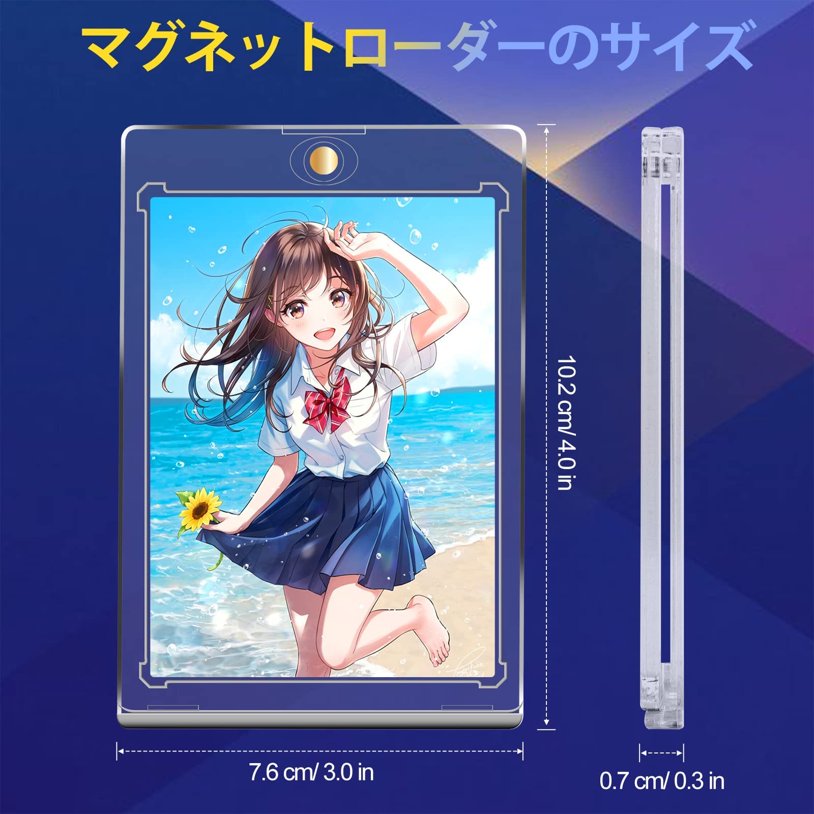 TAKOIKE ポケカ ローダー UVカット マグネットホルダー 保護 収納 : TAKOIKE マグネットローダー 用 ケース*1個 +マグネット