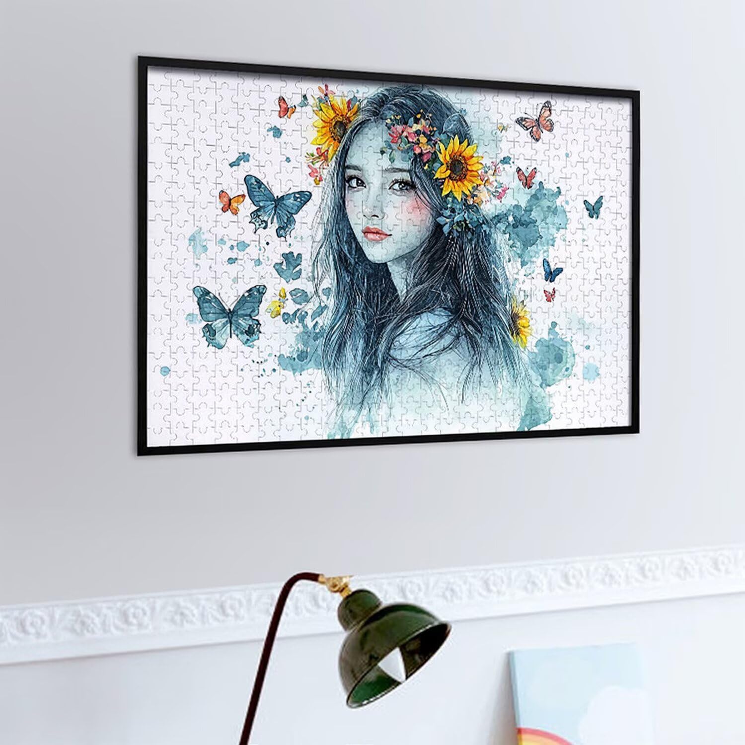 4000 sztuk puzzli, słonecznikowa kobieta 4000 sztuk puzzli dla dorosłych, prezent rocznicowy, prezent świąteczny, dekoracja domu, zapobieganie degeneracji mózgu u osób starszych v-872