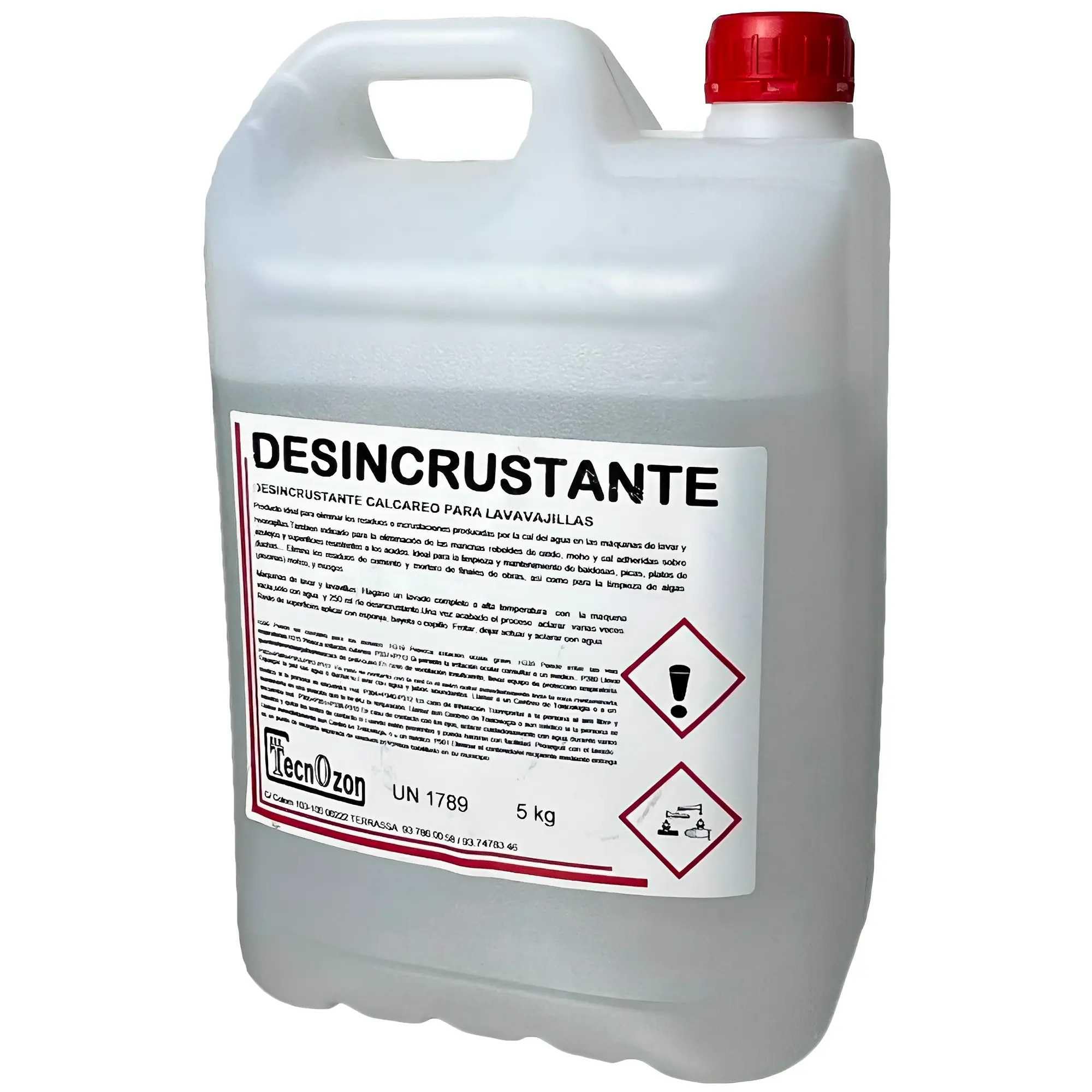 MBH - Pack de 4 Garrafas de Desincrustante Calcáreo Líquido 5 kg para Lavavajillas y Maquinaria Profesional, Antical Industrial para Hostelería, Bar y Restaurante