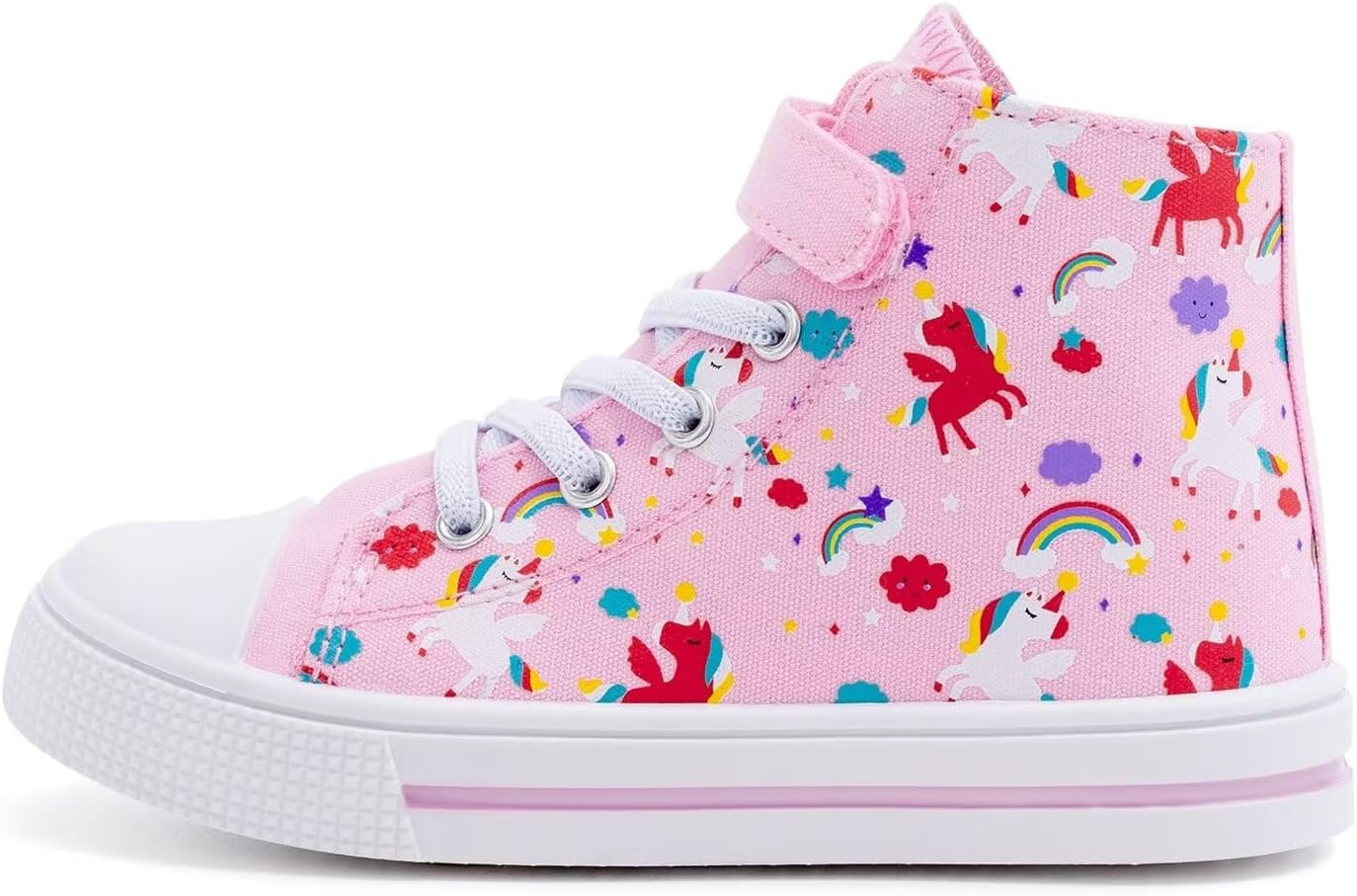 EUXTERPA Kids High Top Shoes Toddler Canvas Sneakers Boys Girls Casual Walking Sports Shoe