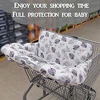 Vista 2 de Funda para carrito de compras para bebé, funda para silla alta 2 en 1, enrolla y listo, ajuste universal