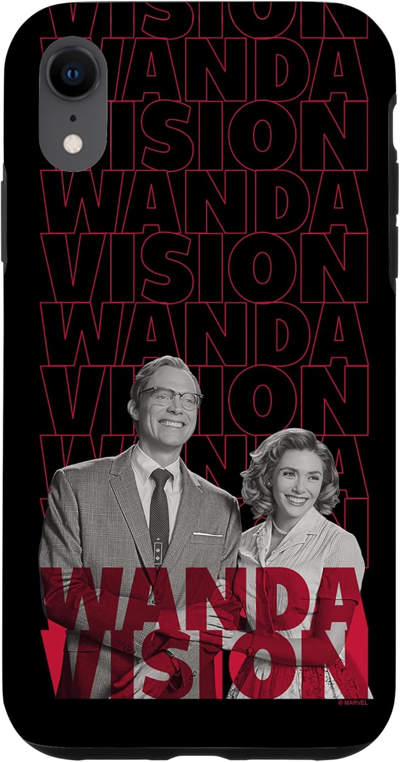 iPhone 14 Marvel WandaVision Text Stack Portrait Case