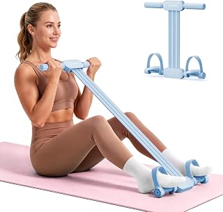MERACH Pedal Resistance Band with Handle, 3 Adjustable Levels, 15-45 LBS | Multifunction Exercise Bands for Working Out, Anti-Slip Handle & Arch-Support Pedal, Home Gym Yoga Pilates for Women