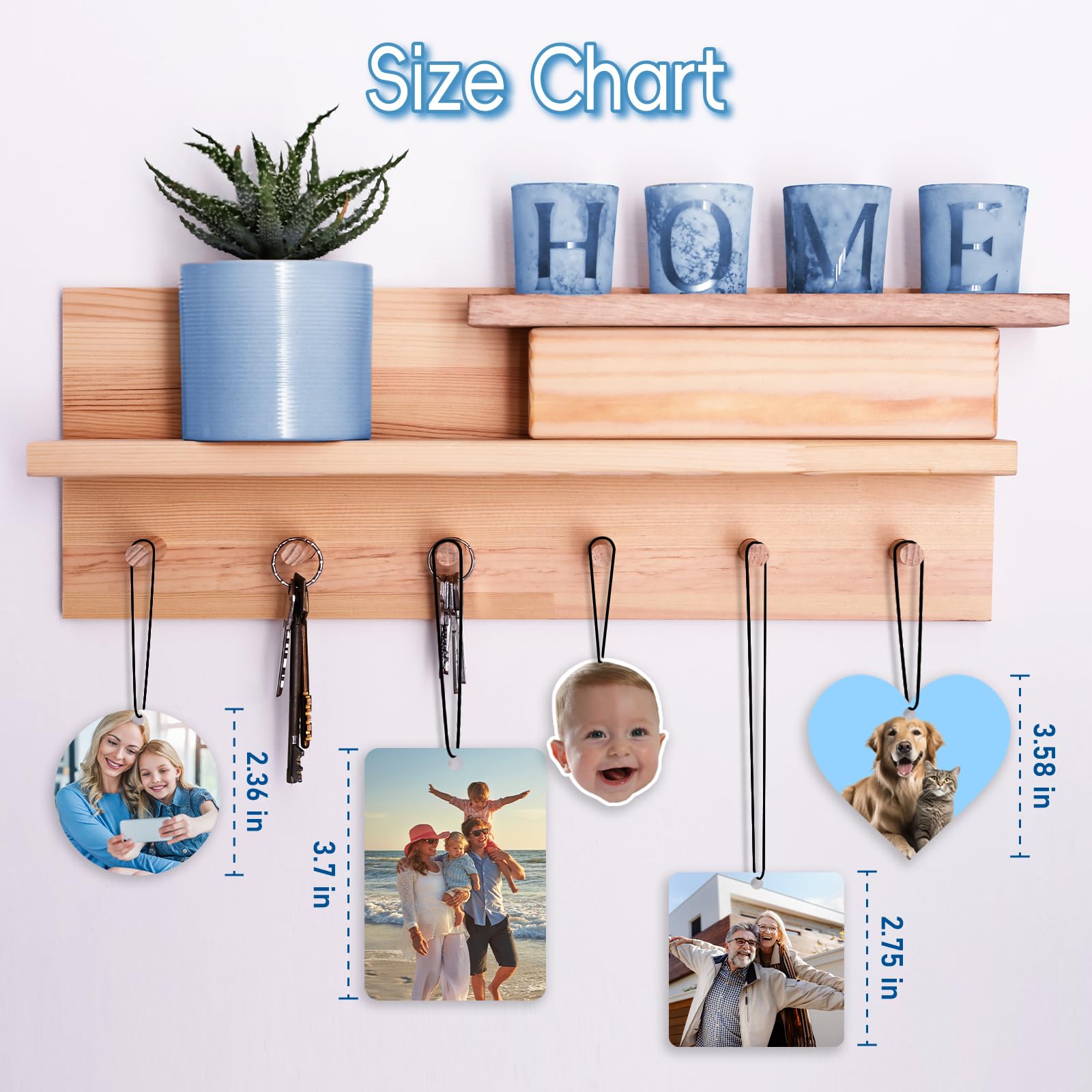 Custom Air Fresheners for Cars with Pictures - Personalized Double Sided Car Accessories for Men and Women Unique — view 4