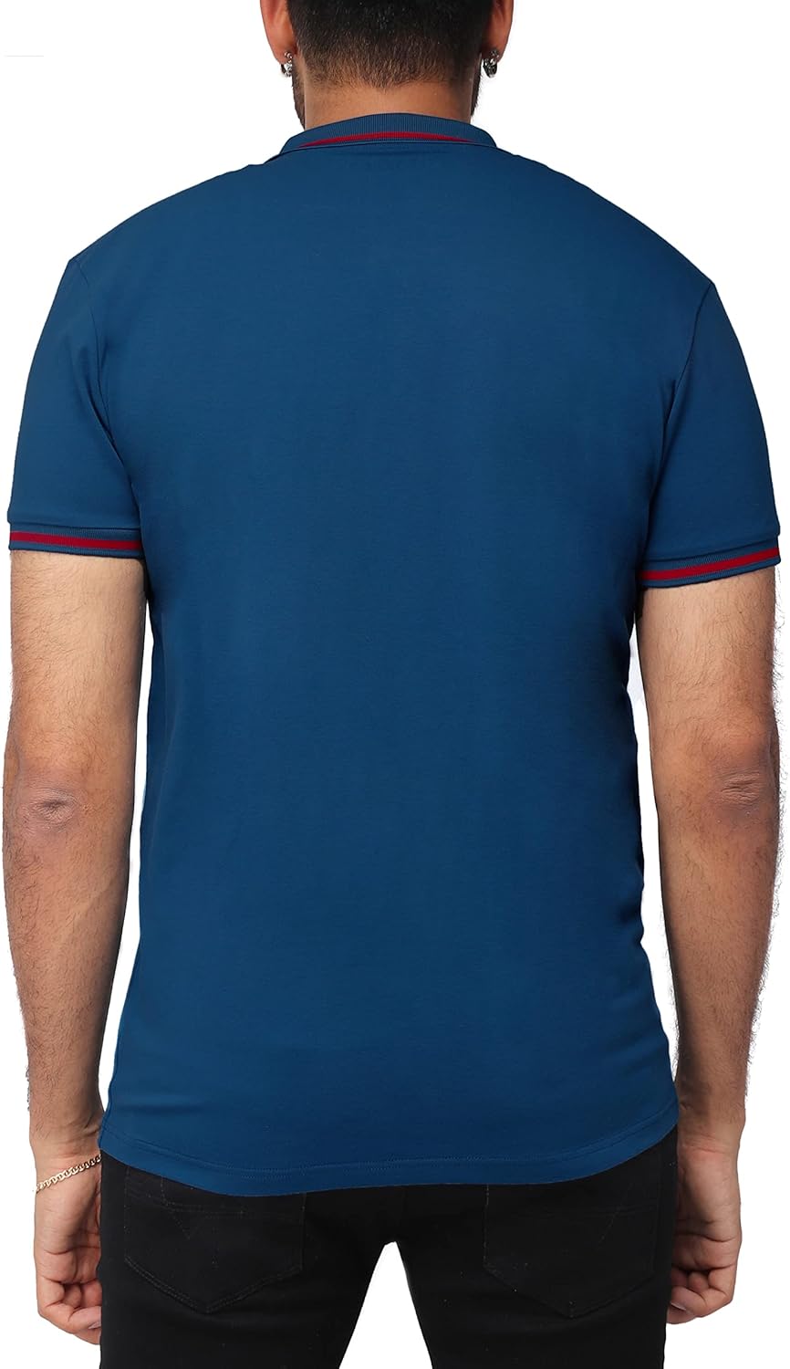 X RAY Men's Polo Shirts Short Sleeve, Slim Performance Stretch Cotton Golf Polos for Men - Image 2