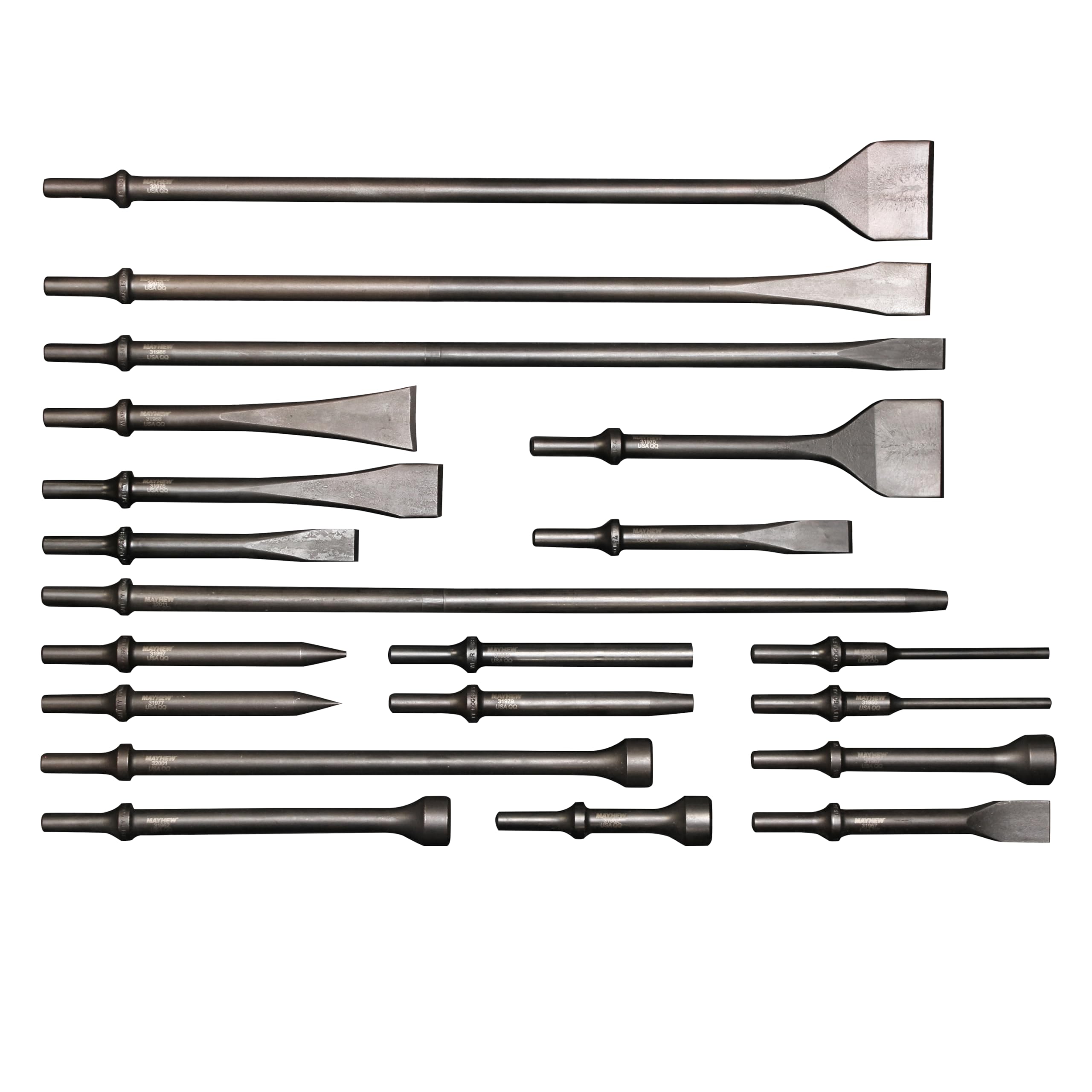 Mayhew Tools 32090F Pneumatic Tool Set, 20-Piece, Black Oxide Finish