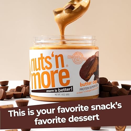 Miniatura 28 de Nuts 'N More - Mantequilla de maní con pretzel de arce y chocolate, completamente natural, alta en proteínas y baja en carbohidratos y azúcar, sin