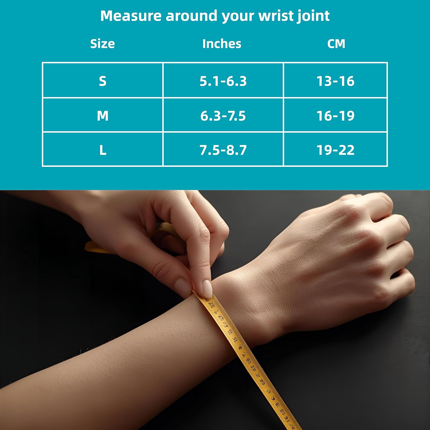 F.A.S.T Wrist Splint | Air Compression Wrist Brace for Carpal Tunnel, Tendinitis, Sprains & Fractures | Anatomical Palmar Support with Built-In Air Bladder | Universal Fit for Left or Right | Medium Wrist
