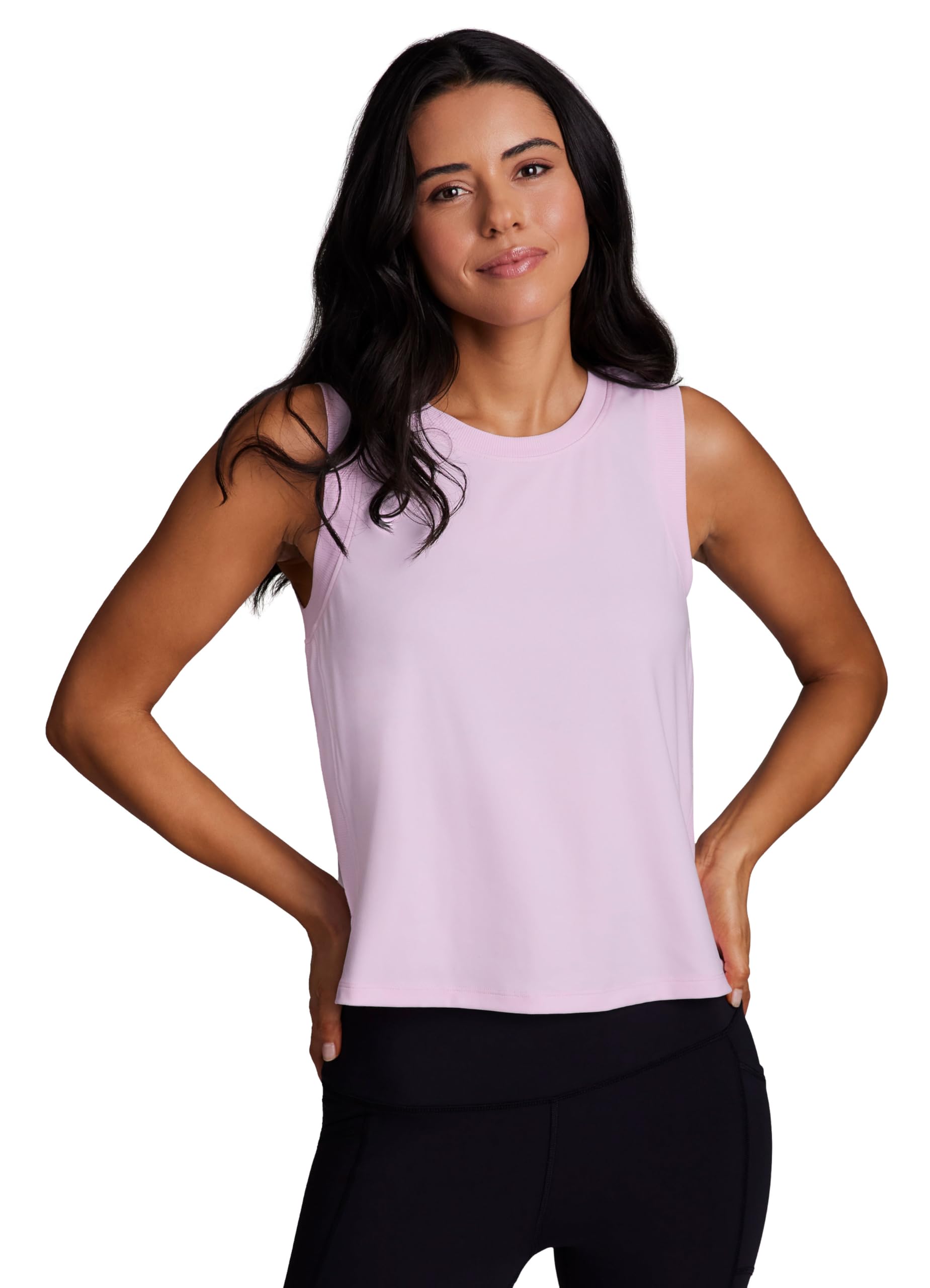 RBX Active Womens Workout Tank Top Buttery Soft Stretchy Cropped Yoga Tank with Ribbed Trim