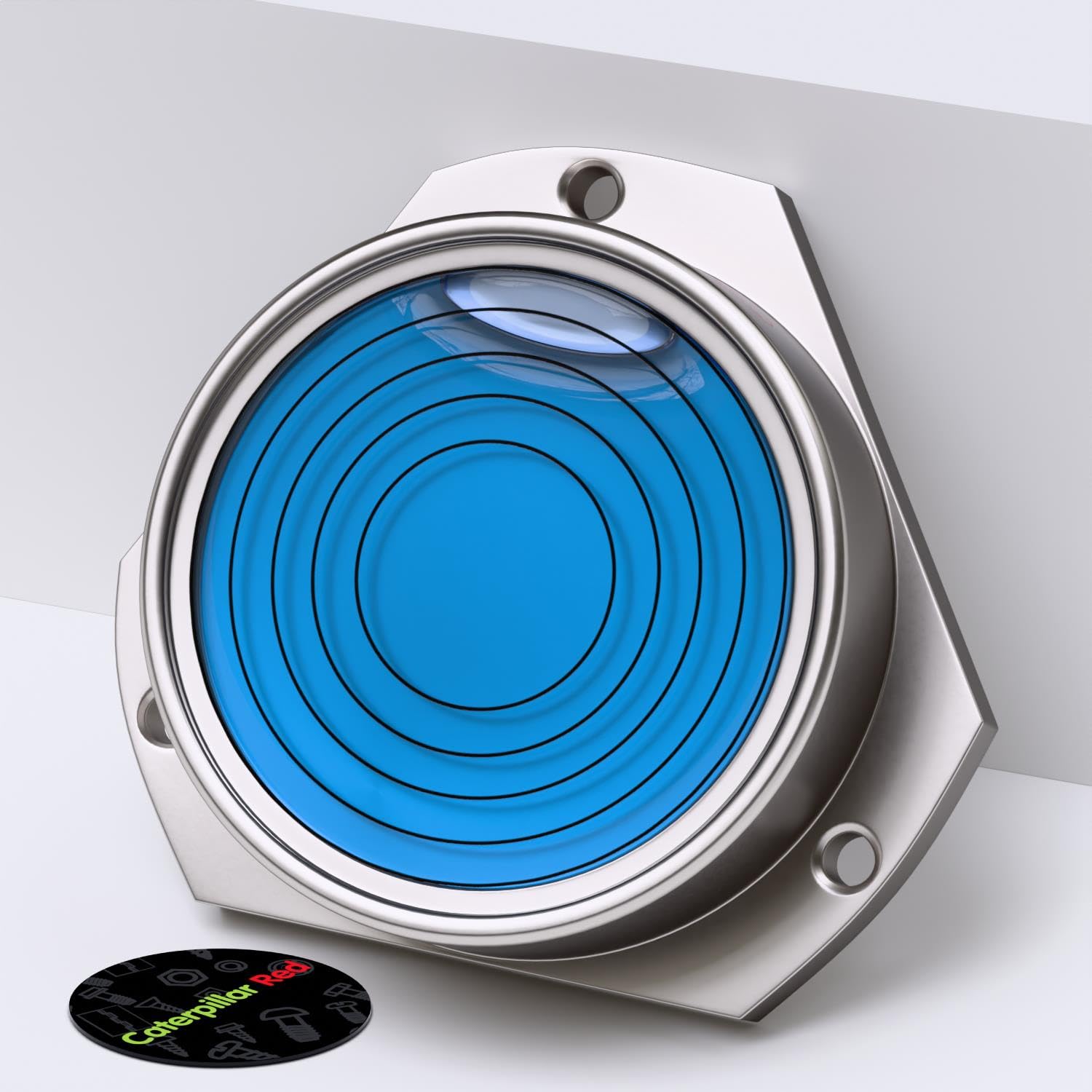 Dosenlibelle Metall 42 mm, blaue Flüssigkeit, geflanschte Wasserwaage, rundes Bulls-Eye Werkzeug