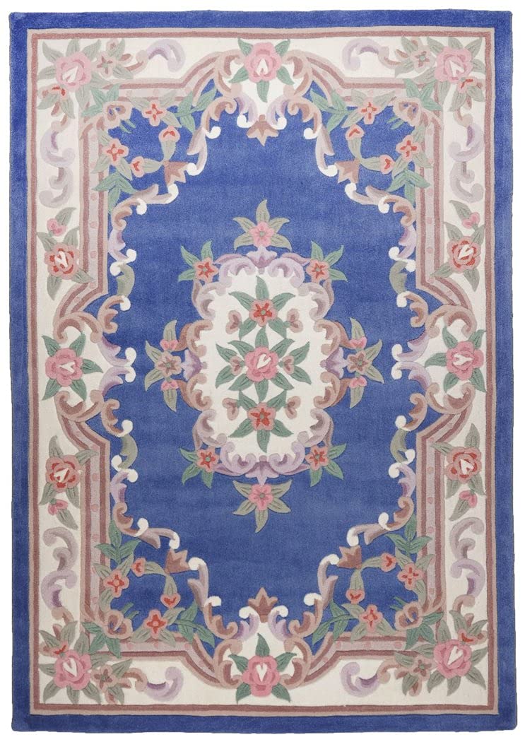 Theko Sona-Lux Tappeto classico Aubusson blu