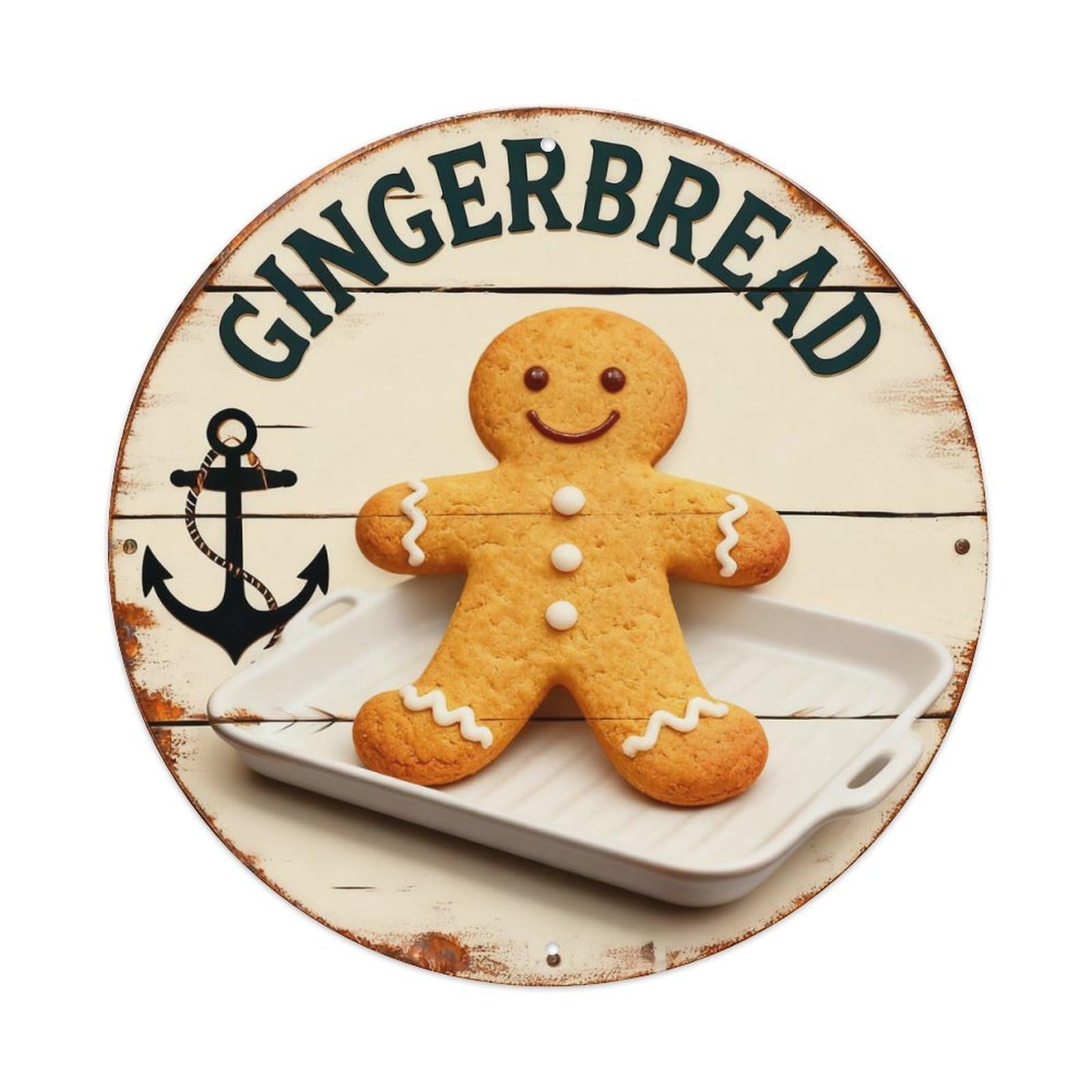 Gingerbread Sign Metal Tin Sign Plaque