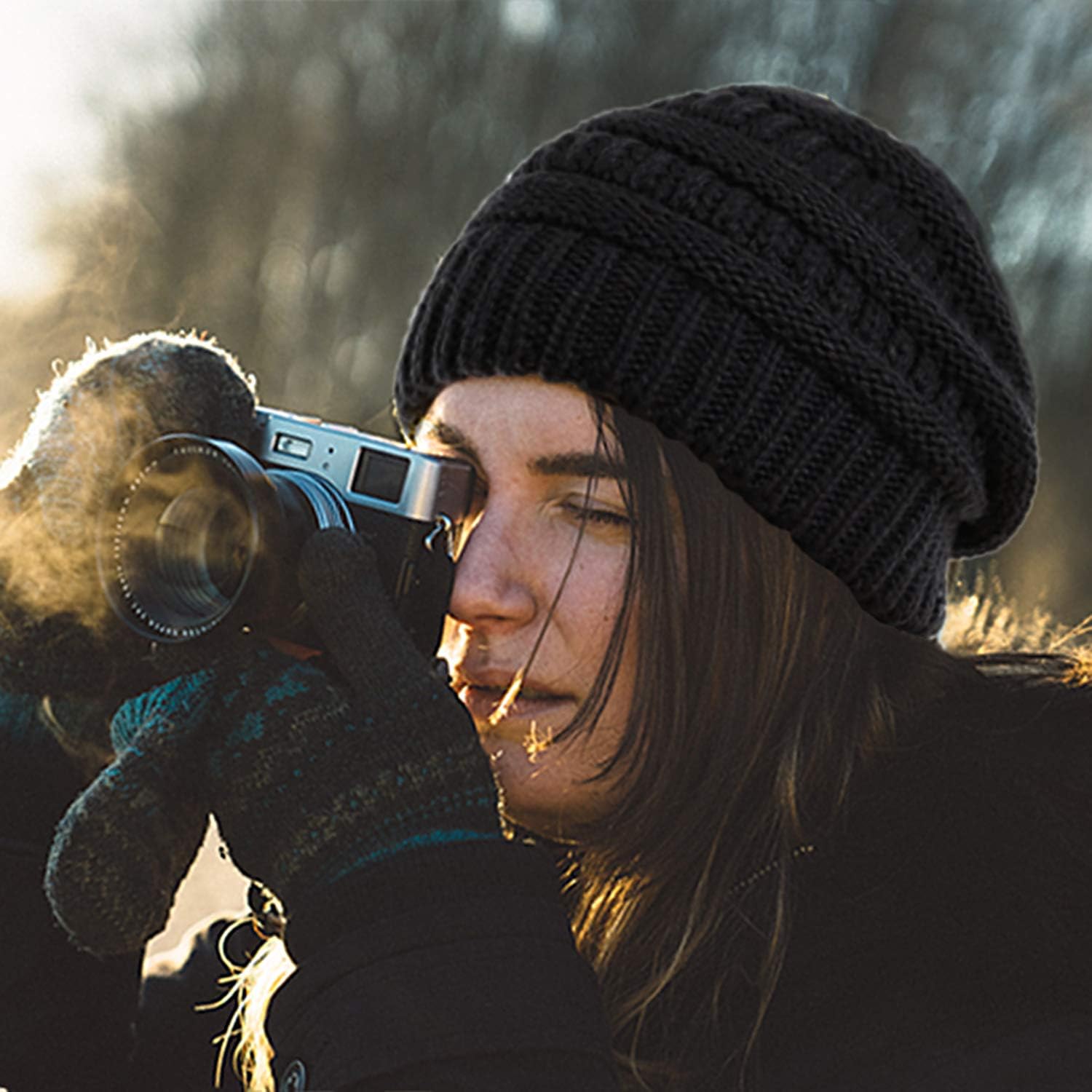 Double Couple Womens Scarf Beanie Hat Set Thick Winter Infinity Scarf Knit Scarfs for Women - Image 5