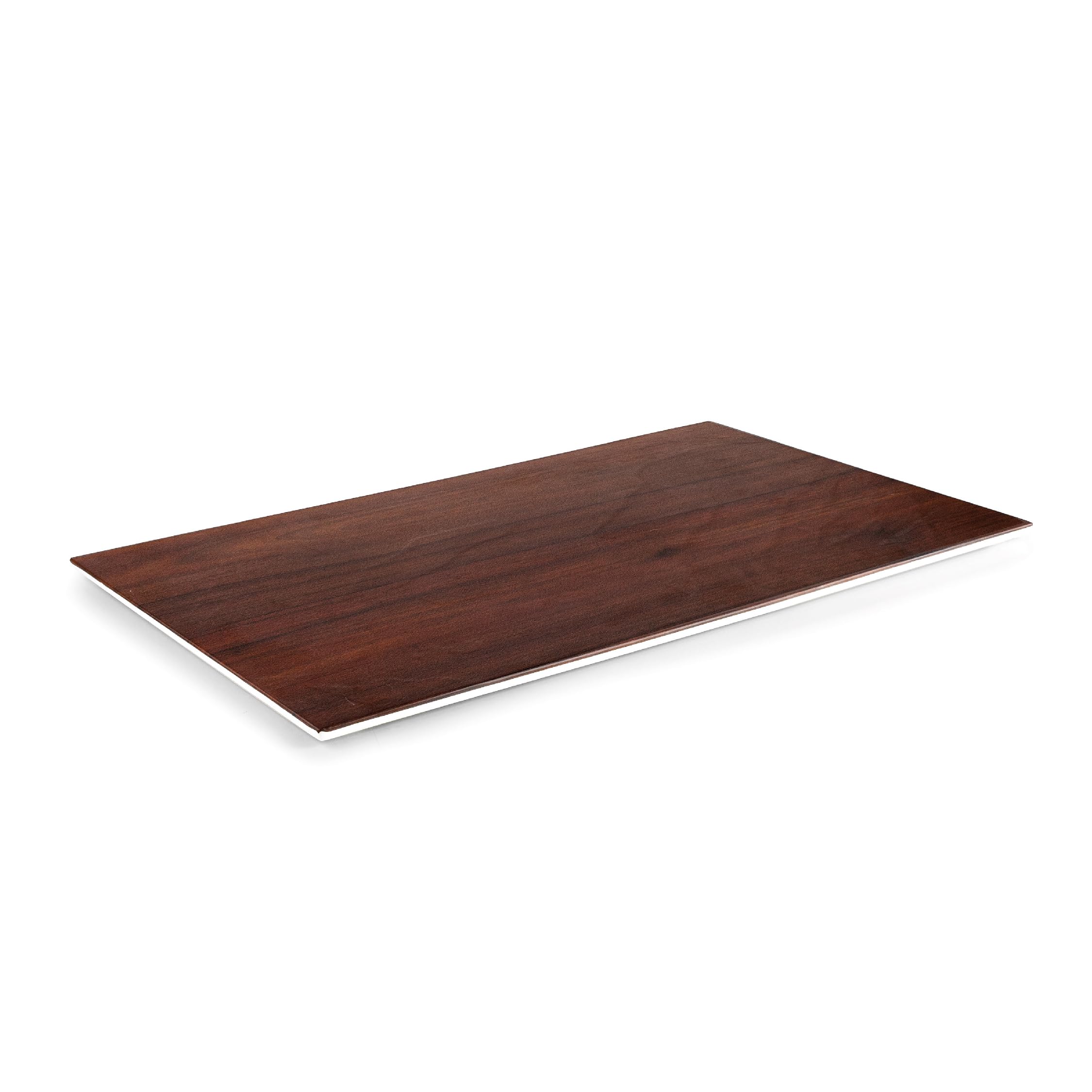 Lacor - 63088 - Rechteckiges Tablett Holz, Melamin, BPA-frei, 53x32,5x1 cm, Stapelbar, spülmaschinenfest, Nicht für Backofen oder Mikrowelle geeignet