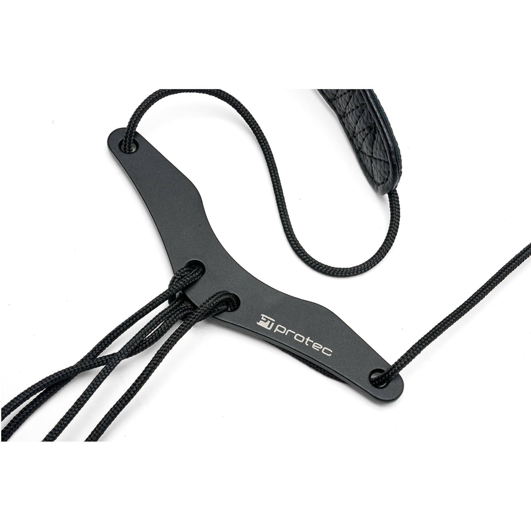 Protec Cinghia da collo per sassofono in similpelle meno stress 55,9 cm con barra comfort regolabile e moschettone girevole in metallo, nero, modello VC310M