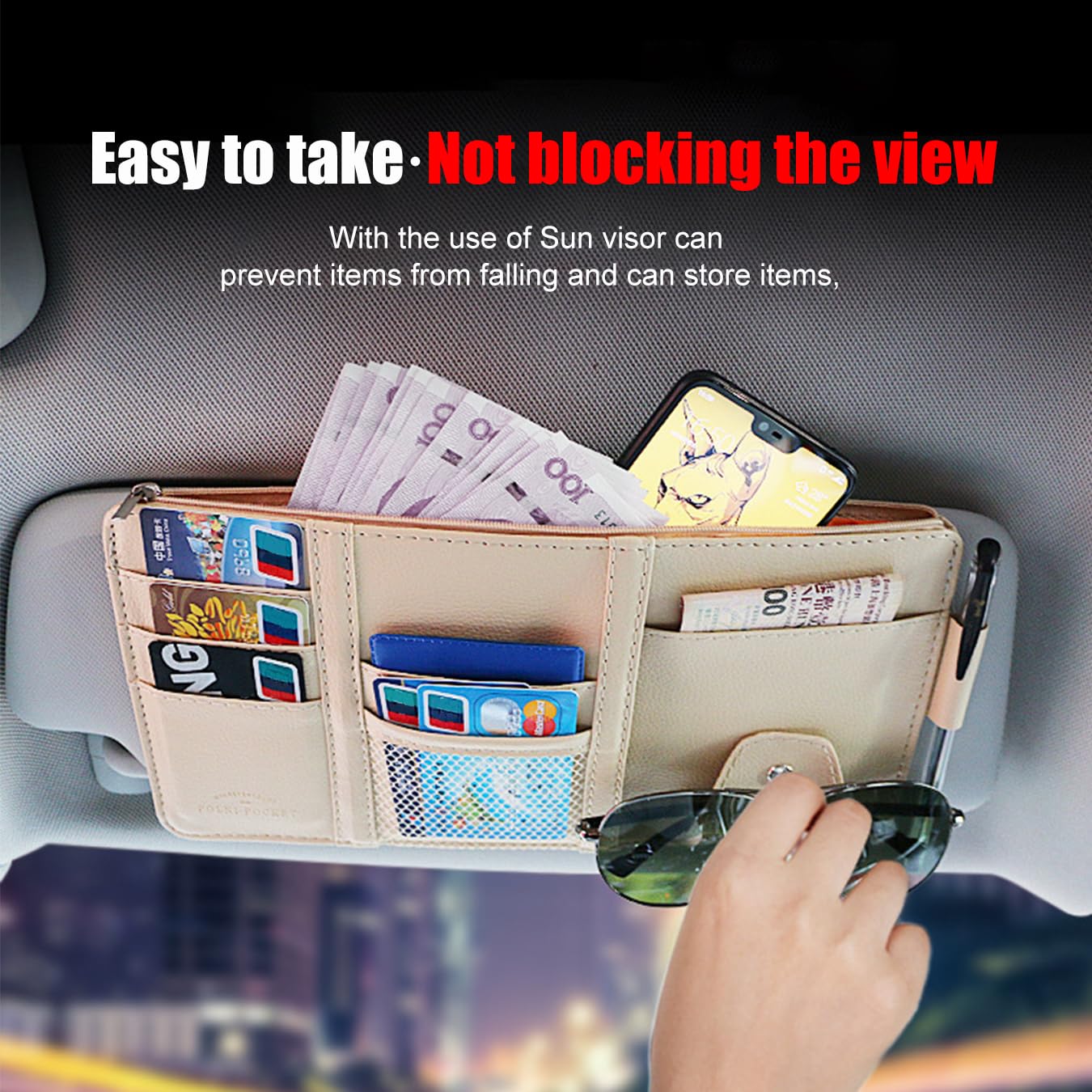 Auto Brillenetui Für Land Rover - Sonnenbrillenhalter Für Range Rover Velar Evoque Defender