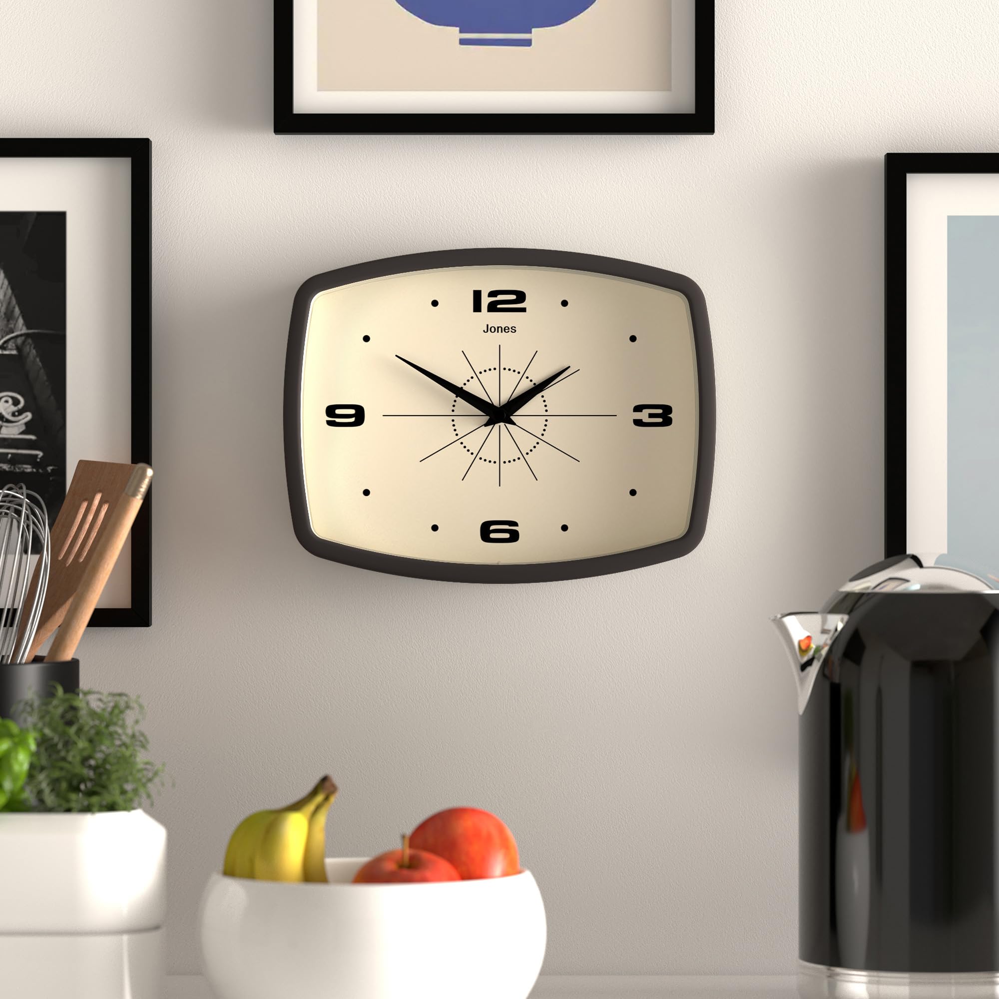 JONES CLOCKS® Movie wall clock, Brown, 25cm - Image 4