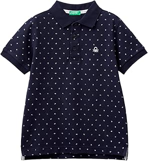 United Colors of Benetton Sol Göğsü Logo İşlemeli Dar Kalıp Bisiklet Yaka Tişört T-Shirt Erkek çocuk