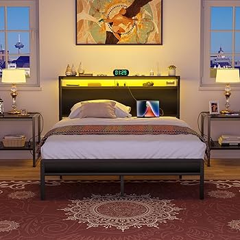 Amazon.com: Homieasy Full Size Bed Frame with Headboard