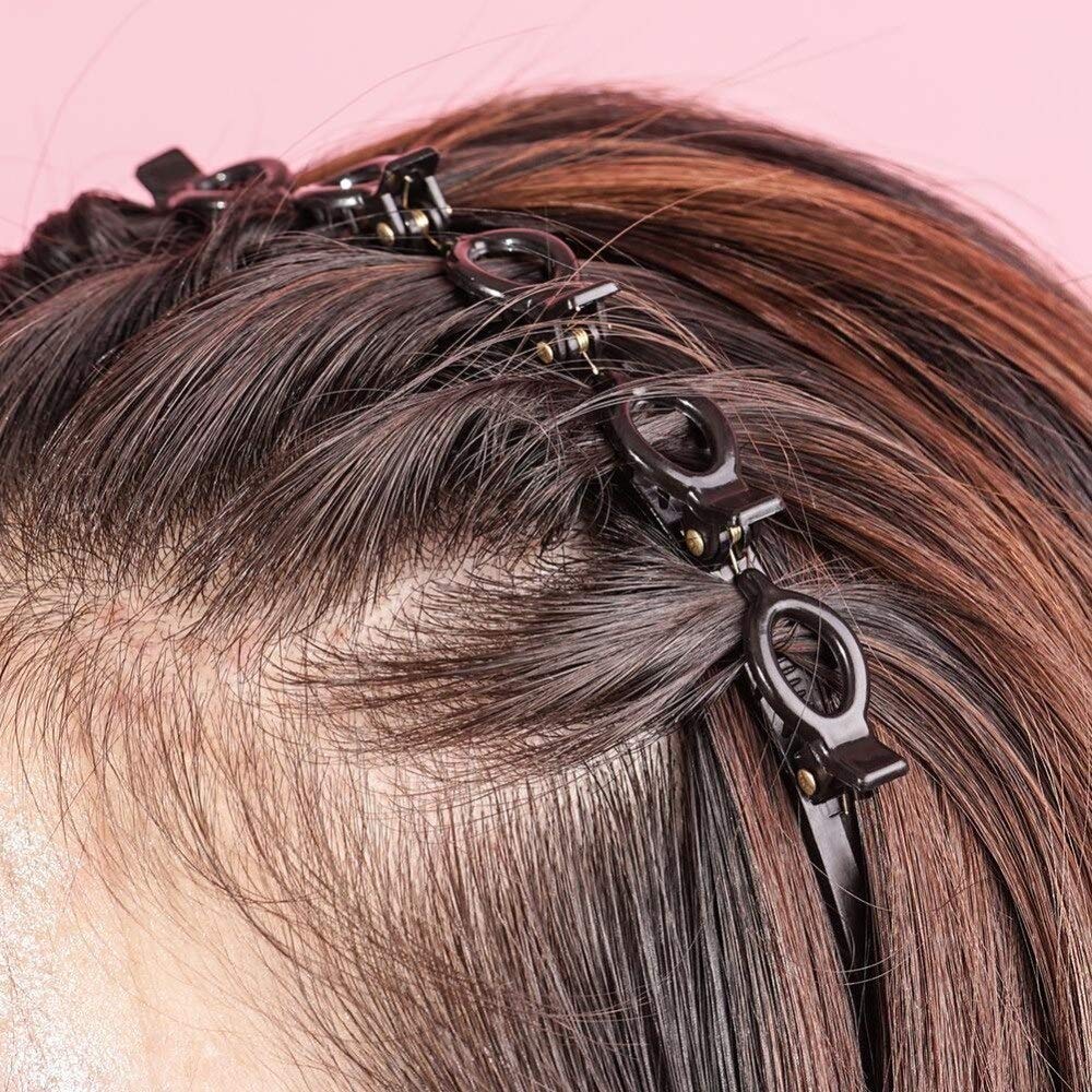 myynti Double Layer Twist Plait Headband Plastic Hair Clips Hair Pin for Women and Girls Hairstyle Hair Tools (Pack of 1, Black)-picture-30