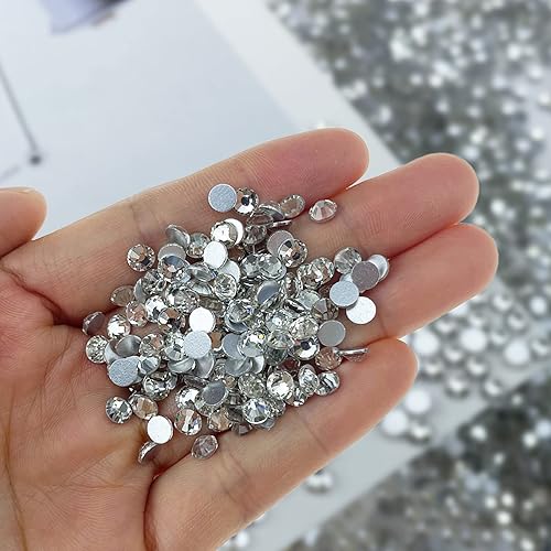 Miniatura 4 de 4320 diamantes de imitación SS16 con parte trasera plana para manualidades, cristales transparentes a granel, gemas blancas para manualidades, joyas