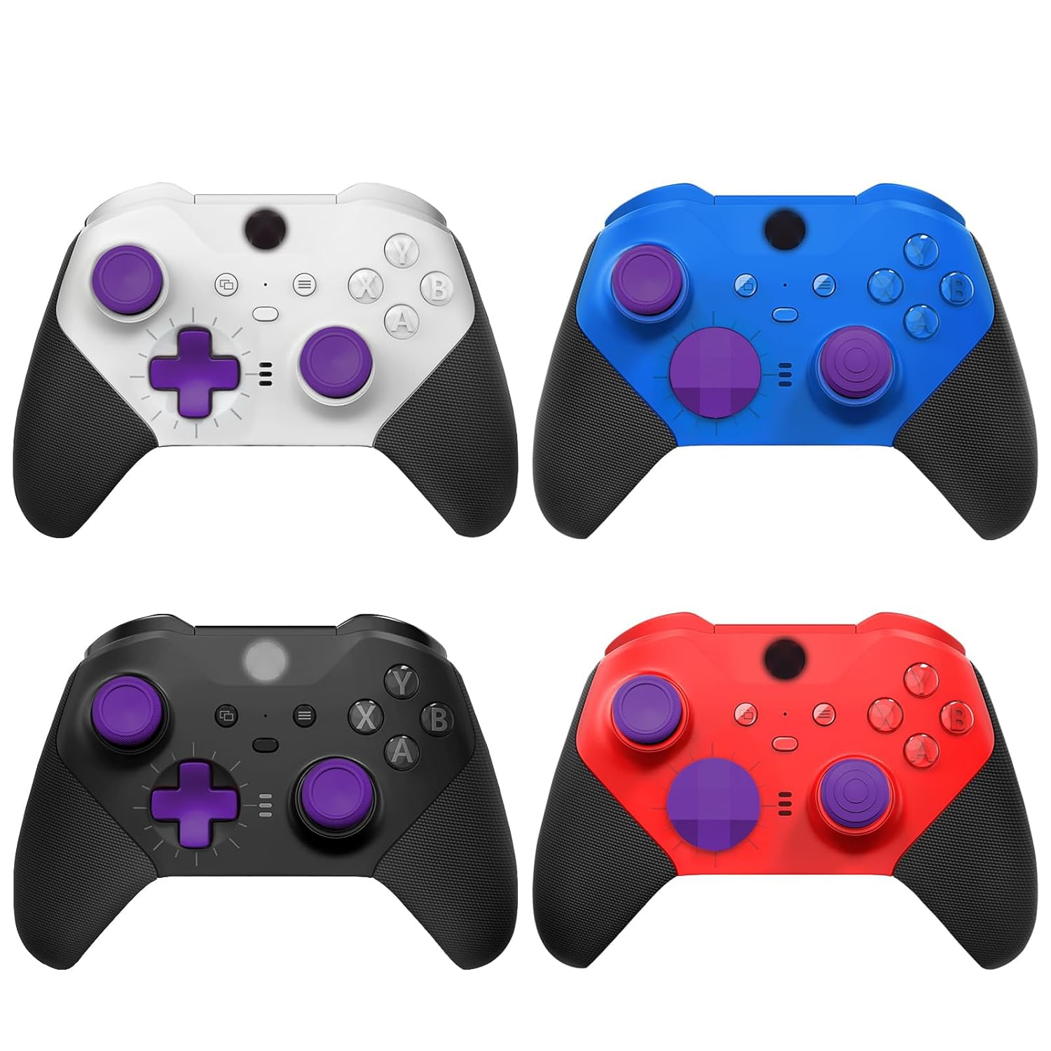 Accessories for Xbox One Elite Series 2 Controller(Model 1797), Metal Thumbsticks Paddles Joysticks Replacement Parts Kits Compatible with Xbox Elite Wireless Controller Series 2 Core(Purple) - Image 2