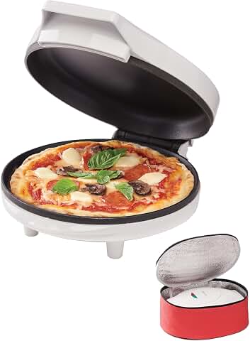 Betty Crocker 8 Travel Pizza Maker Plus, Indoor Electric Grill With Insulated Travel Bag, Nonstick Pan for