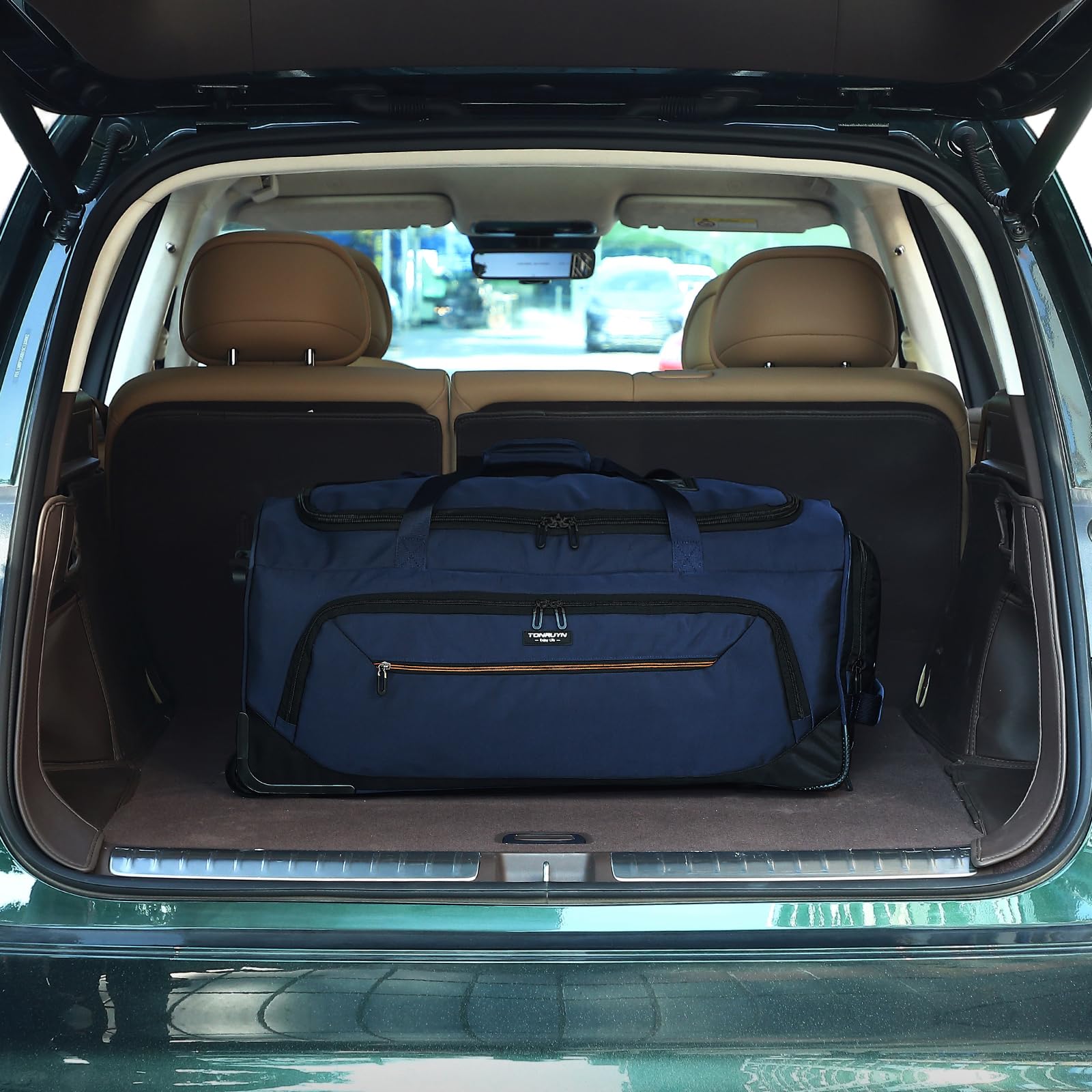 Reisetasche mit Rollen Groß Trolley Reisetaschen mit Schuhfach und Nassfach für Herren Damen Weichgepäck Rolltasche mit Teleskopgriff für Camping Urlaub Sport, 74 cm, 85 Liter Blau