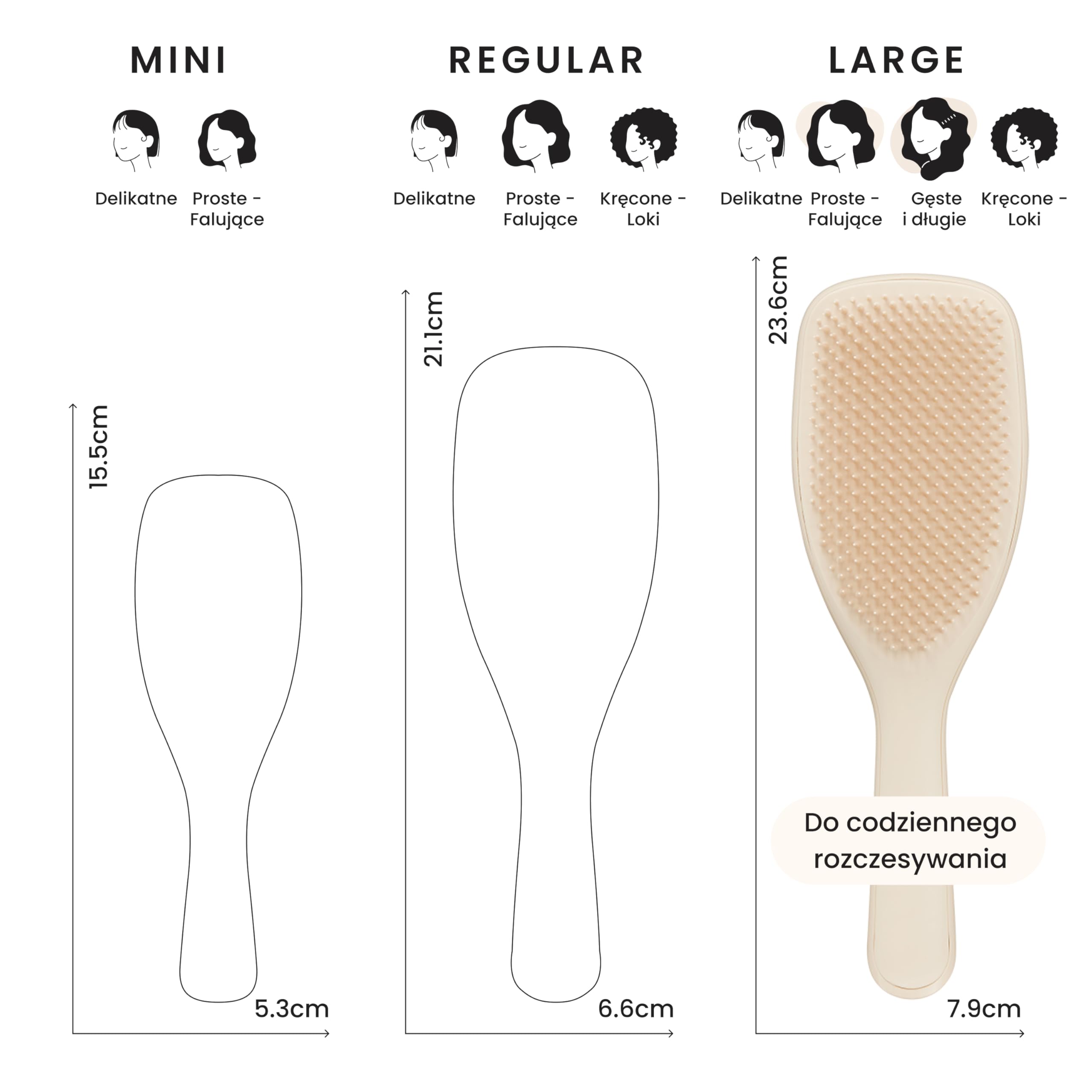 Tangle Teezer Ultimate Detangler - Szczotka do rozczesywania do gęstych, lokowanych i długich włosów - Dwupoziomowe ząbki zmniejszają łamliwość i eliminują splątania - Wanilia