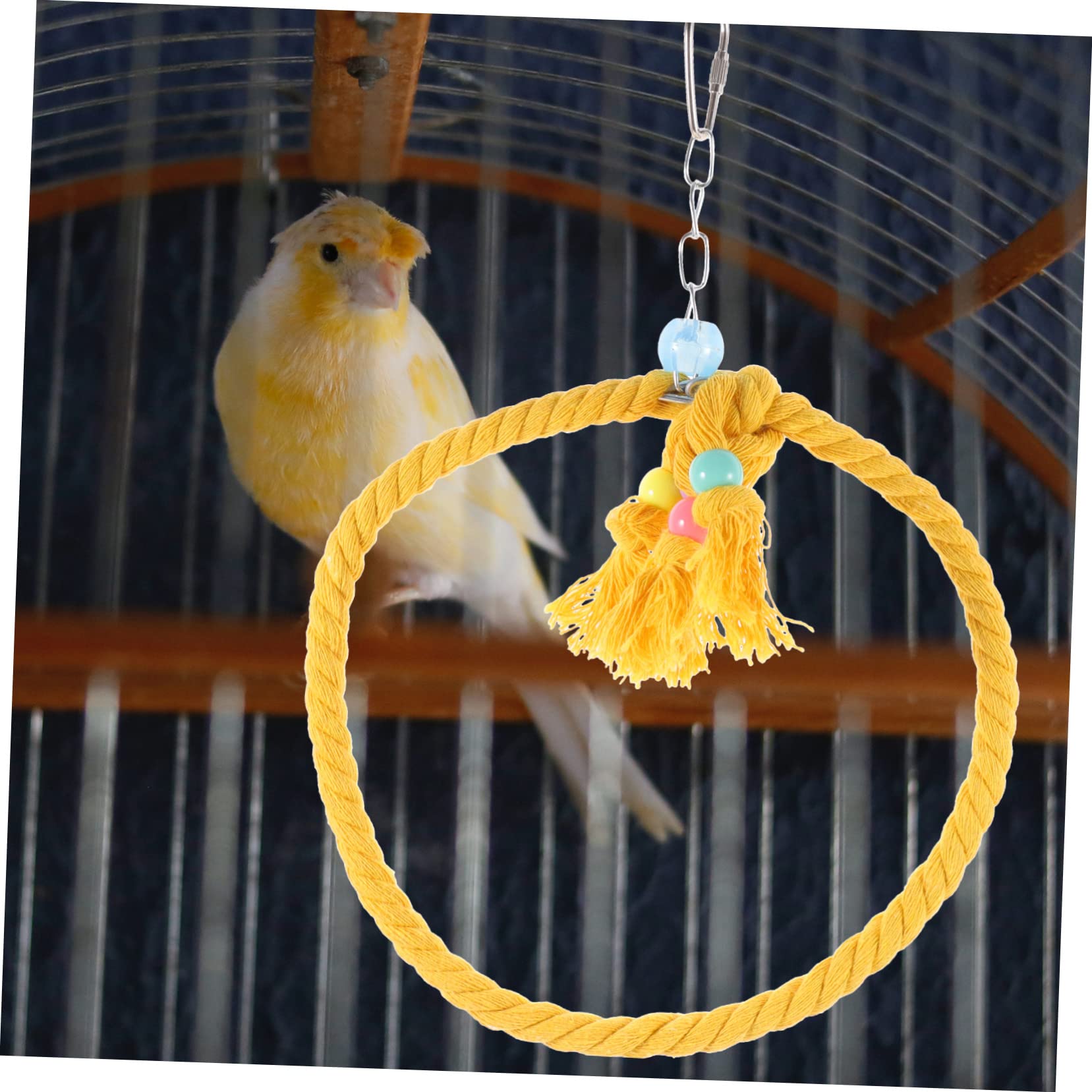 HEMOTON Parrot Rope Swing for Bird Cage Hanging Perch for Parrots for Play and Exercise Enrich Your Bird Environment with Accessories