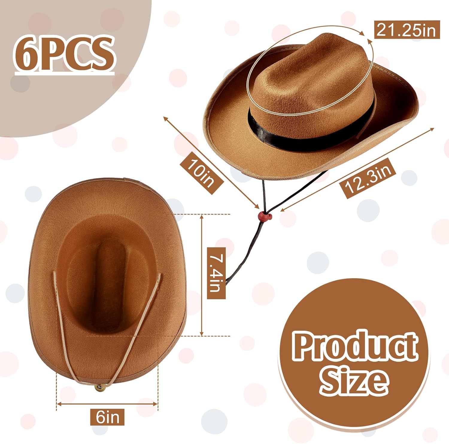 Hercicy Cowboy Hats Kids Toddler Cowgirl Hat for Boys Girls Child Baby Costume Accessories Western Birthday Party Supplies - Image 2