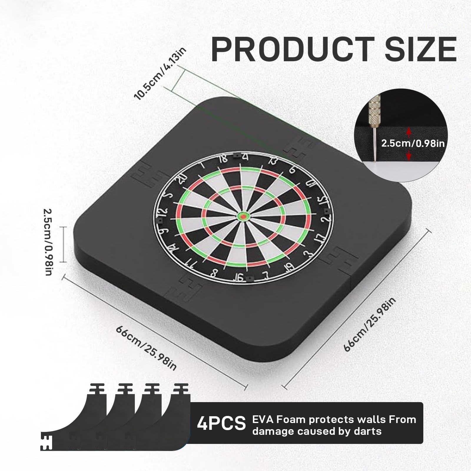 Dartscheibe Schutzring - Dart Surround Wandschutz für Dartboard - Surround Dartscheibe stoßfest - Dartboard Surround Ring Schallschutz - Dart Wandschutz für Zuhause Kneipe Spielzimmer