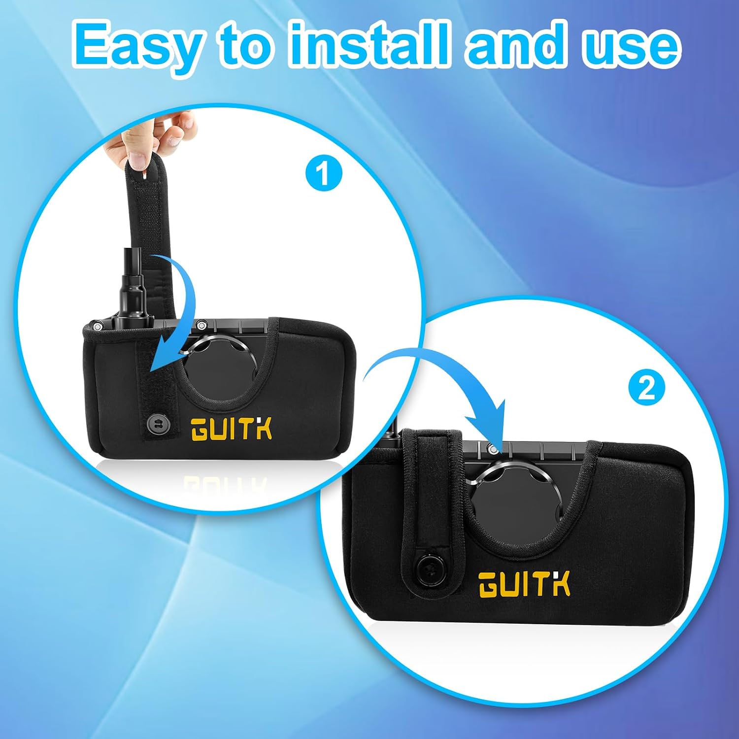GUITK Transducer Cover for Garmin Livescope Plus LVS34 and Lowrance ActiveTarget 2-Durable Neoprene, Perfect Fit for Protection of the Garmin lvs34 Transducer Accessories