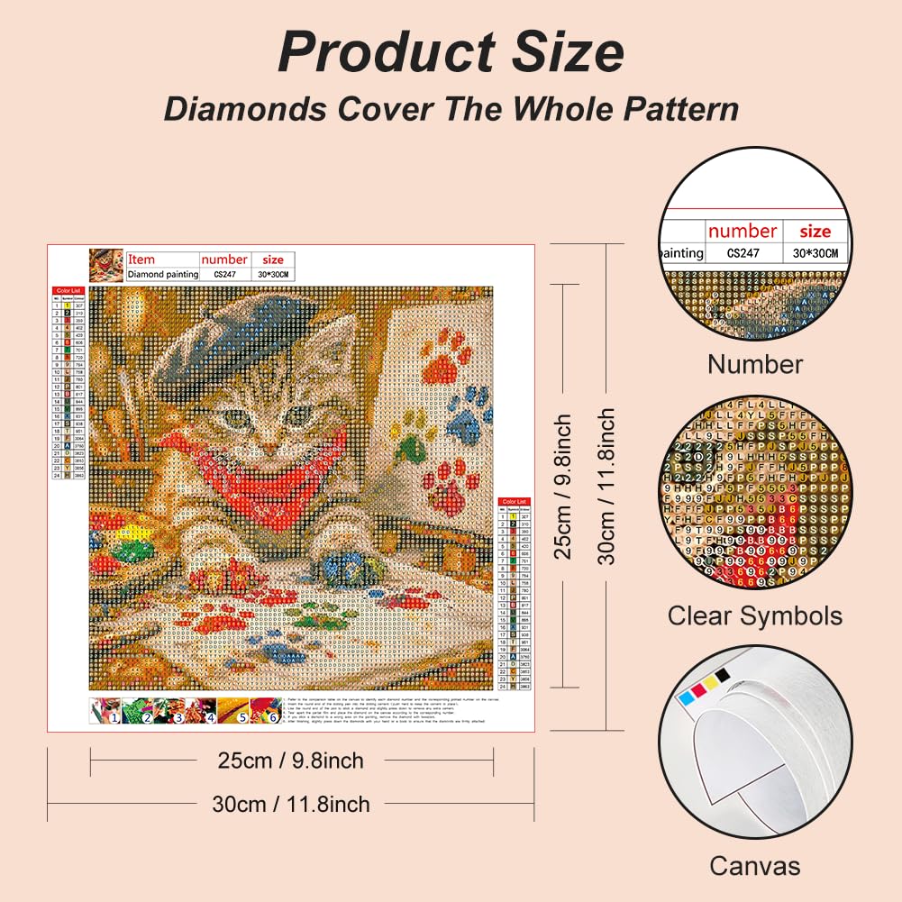 Diamond Art Kits for Adults - DIY Cat Decor -2