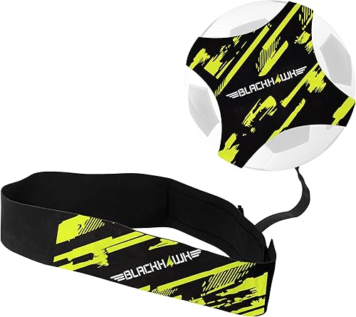 Franklin Sports Cinturón de entrenamiento para balón de fútbol, entrenador Blackhawk Pass-Pal de fútbol + accesorio de equipo de práctica, paso en