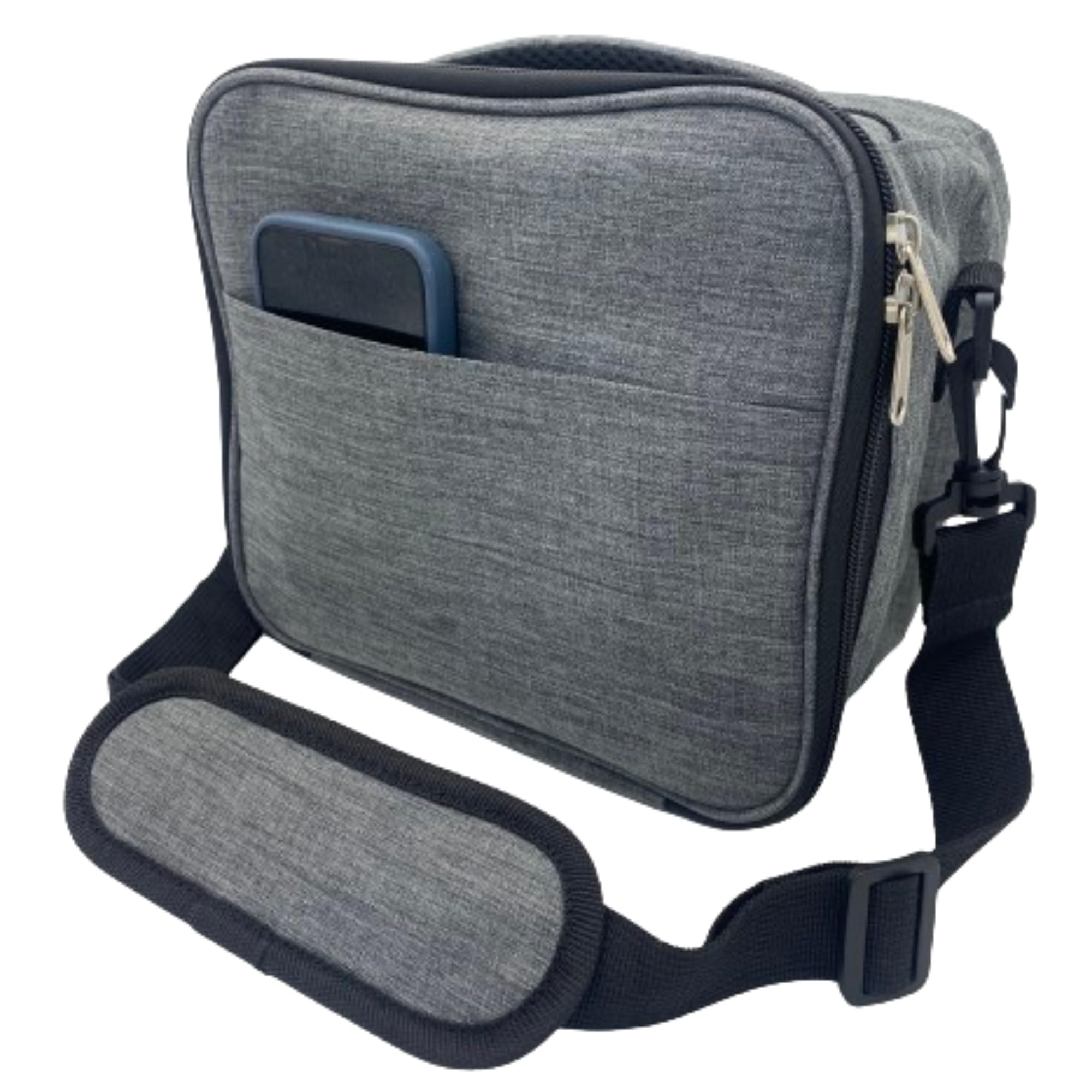 KRAMAZ Bolsa Termica Porta Alimentos - 3,5 L - Nevera Portátil Pequeña - Lunch Box Impermeable - Fiambreras Comida Trabajo - Bolsa Térmica Casual para Llevar Almuerzo al Trabajo, Oficina. (Gris)