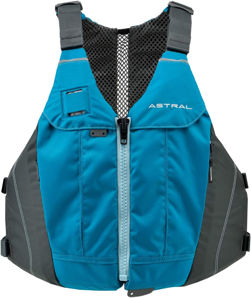 Astral, E-Linda Women’s PFD, Versatile Life Jacket for Kayaking, Touring, Fishing, Water Blue, Large-X-Large