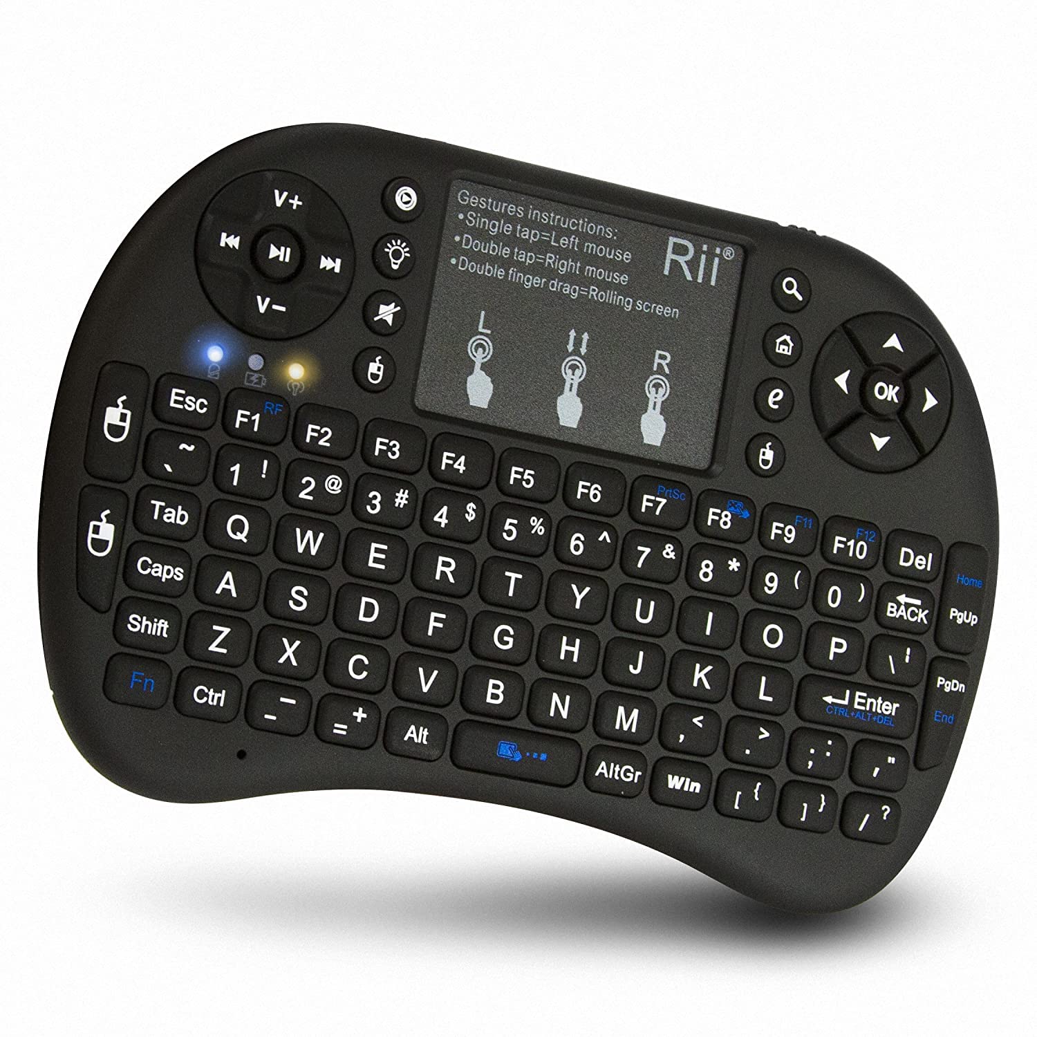 Wireless Mini Bluetooth Touch pad Keyboard with 36Rambot Degree USB Drive Port Rechargeable LithiumIon Battery Builtin Mouse for Smart TV | Android TV Compatible with More Devices-image-26