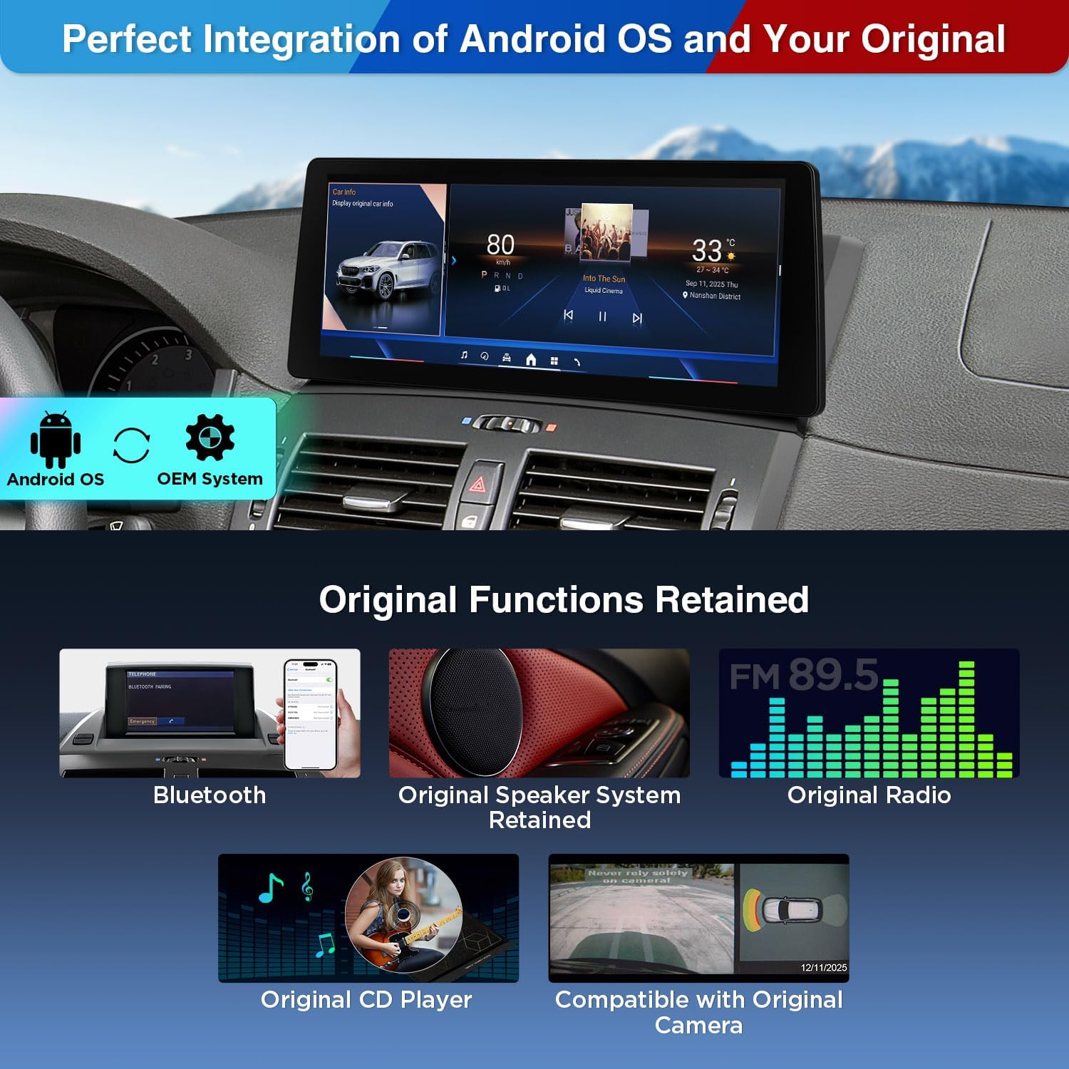 XTRONS Qualcomm Snapdragon 680 Android 14 Car Stereo for BMW X3 E83 (2004-2009) M-Ask System, 12.3 Inch 2K IPS Touch Screen 8+128GB Car Radio GPS Navigation for Car Support 4G LTE TPMS Backup Camera