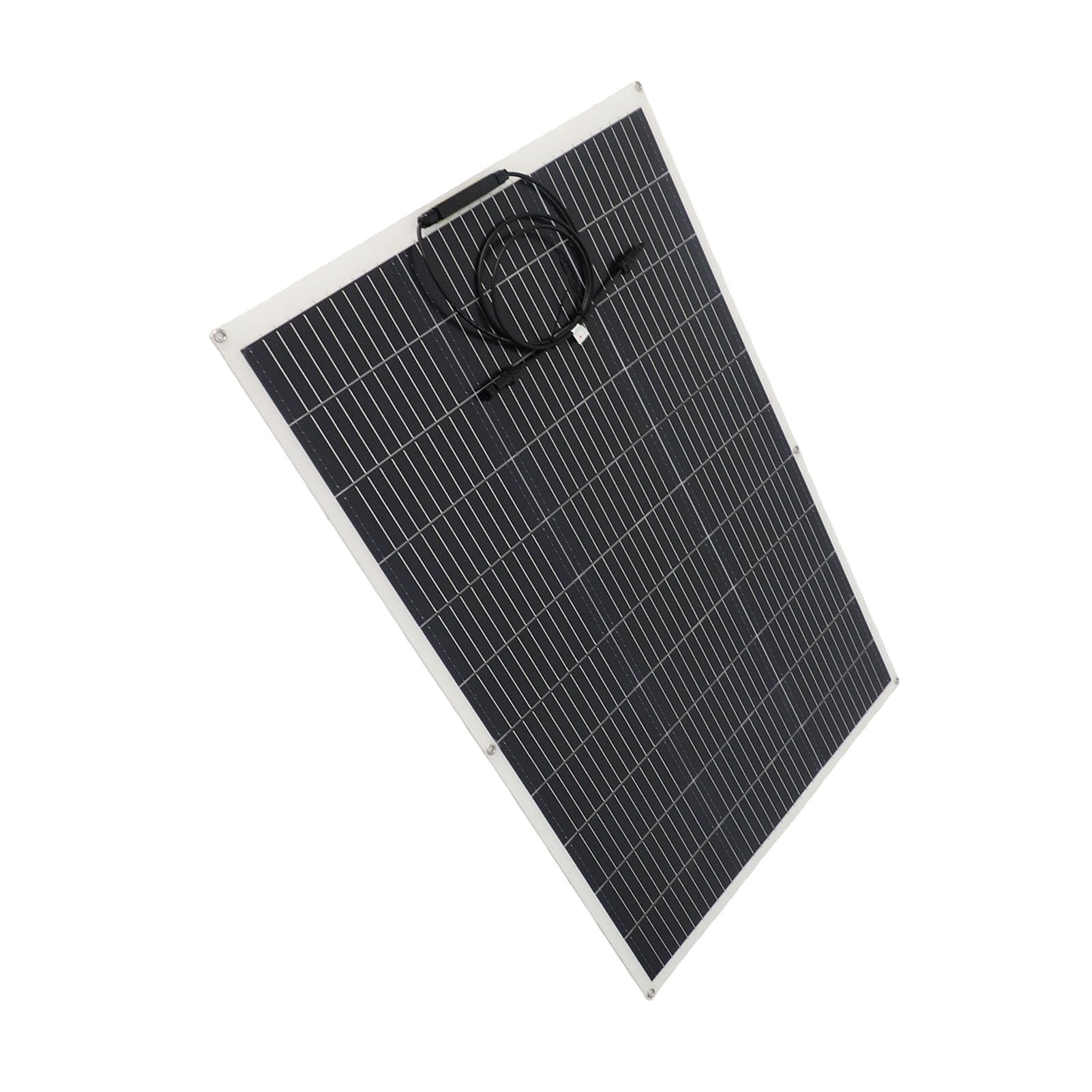YWBL-WH 200W Półelastyczny Panel Słoneczny 18V Monokrystaliczny Panel Słoneczny ETFE do ładowania Akumulatora 12V z Regulowanym Uchwytem Montażowym do RV, łodzi, Przyczepy, Dachu