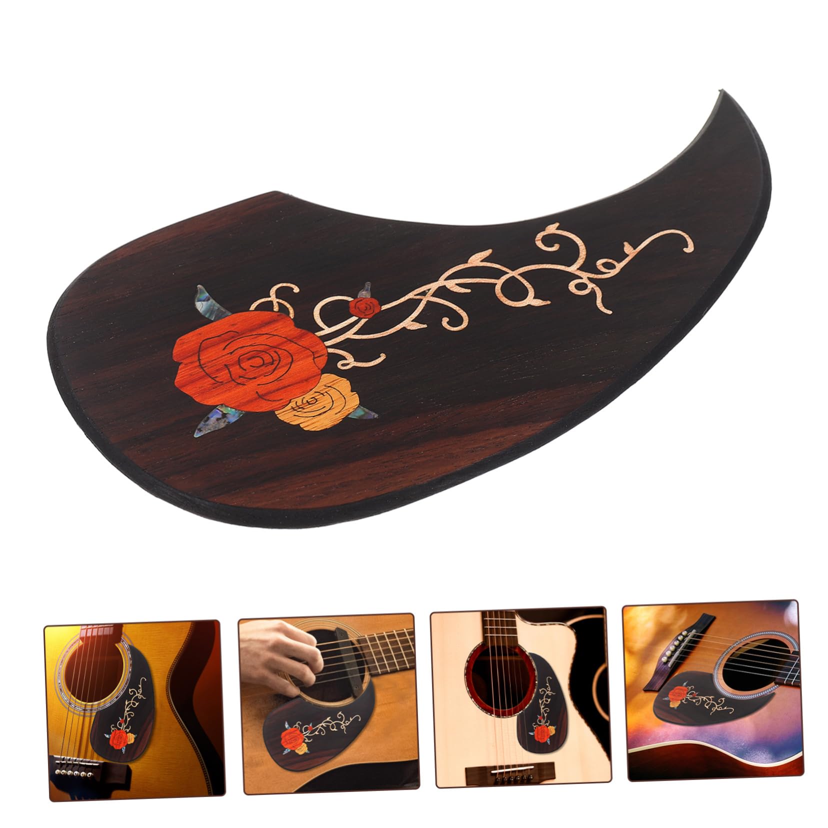 4 Uds Golpeador De Guitarra Eleguitar Guitarra Rosa Pegatinas Pastillas De Guitarra Golpeador Acústico Material Púas De Guitarra Para Guitarra Eléctrica Pegatinas Para Guitarra