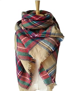(Brwon) - Large Blanket Scarf Winter Warm Tartan Wrap Shawl Best Gift Scarf for Women Ladies & Girl (Brwon)