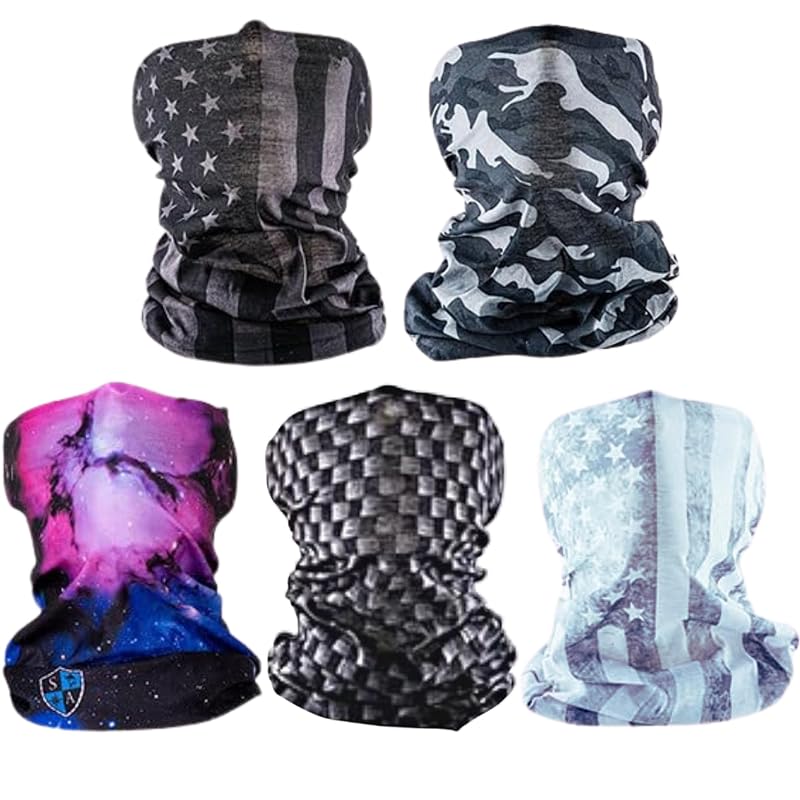 Gola Multifuncional S A Soul of Adventure Rider com Proteção UV UPF 30, Bandana Sem Costura e Estampa Camuflada, Kit com 5 unidades