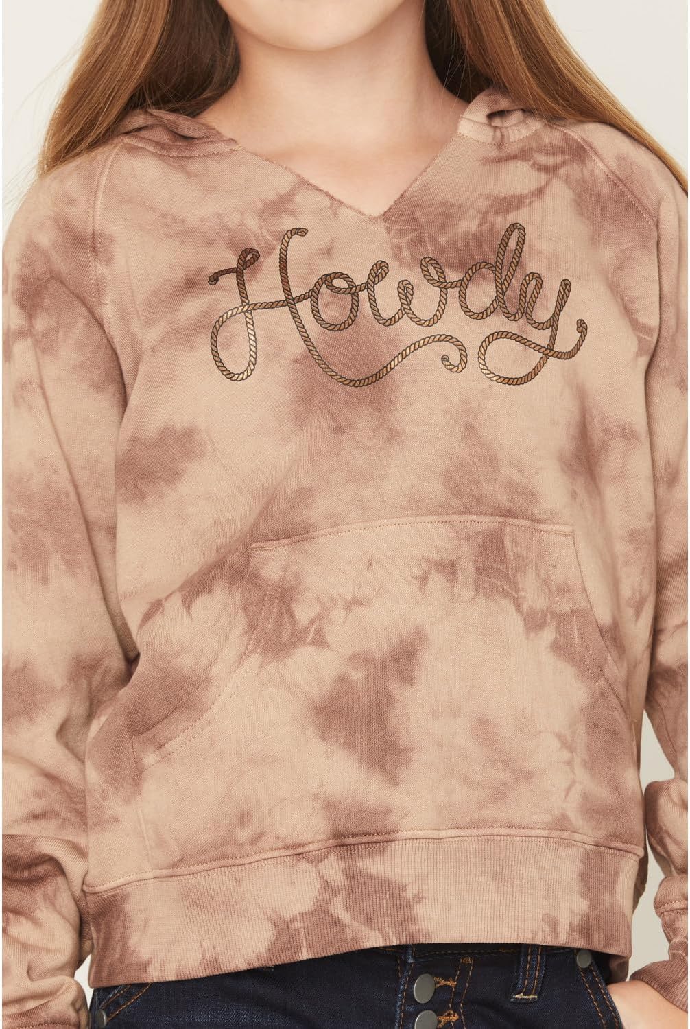 Shyanne Girls' Howdy Graphic Hoodie - SGFA25K81-KHK Medium US Khaki - Image 3