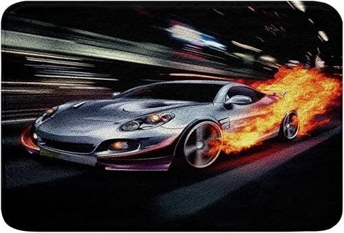 Vista 96 de Erosebridal Alfombra de baño para adolescentes, para motocross, para deportes extremos, para motocicleta, deportiva, antideslizante, absorbente